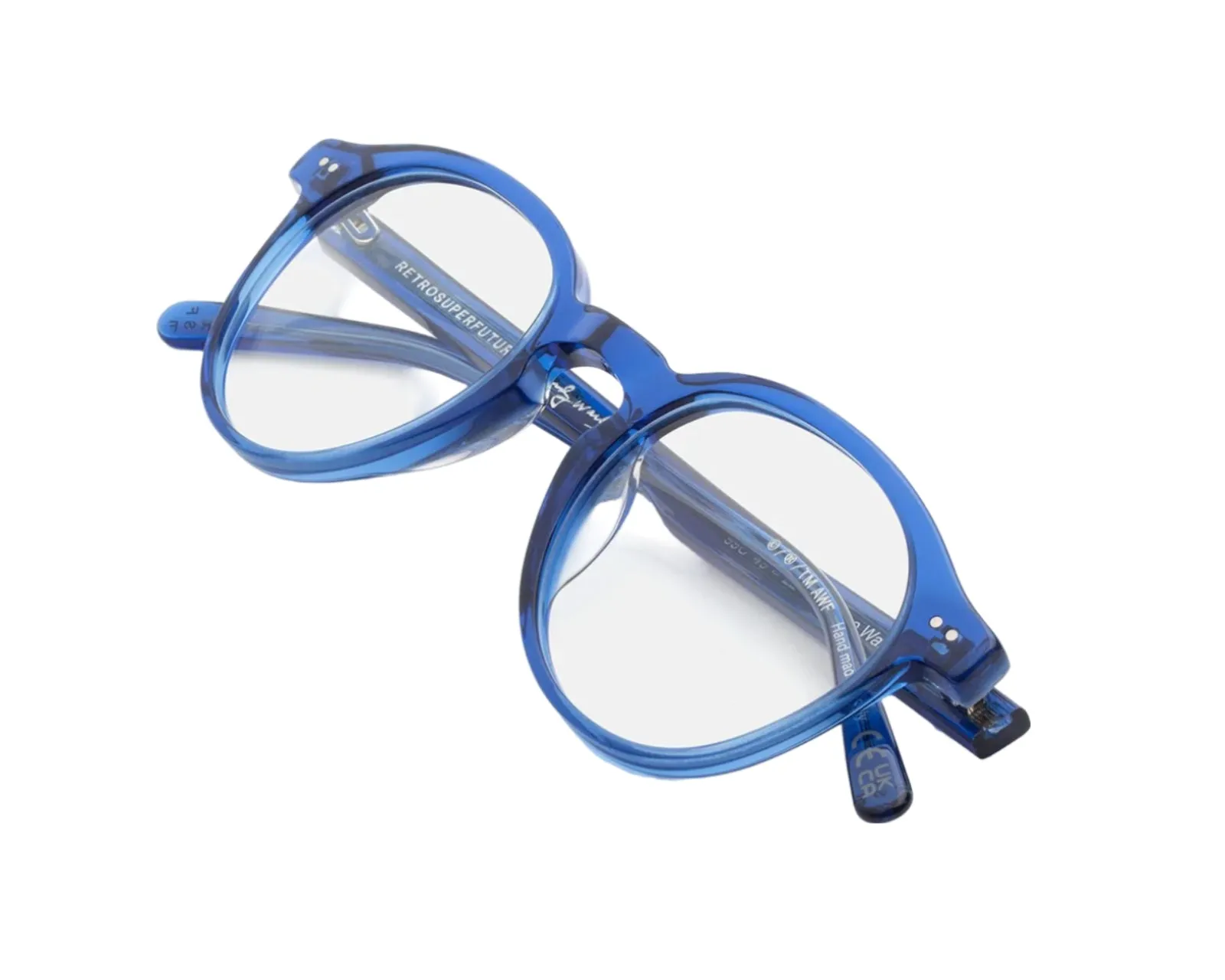 Retrosuperfuture 99C THE WARHOL OPTICAL BLUISSIMO Montature da vista Acetato Blu Rotonda - immagine 3