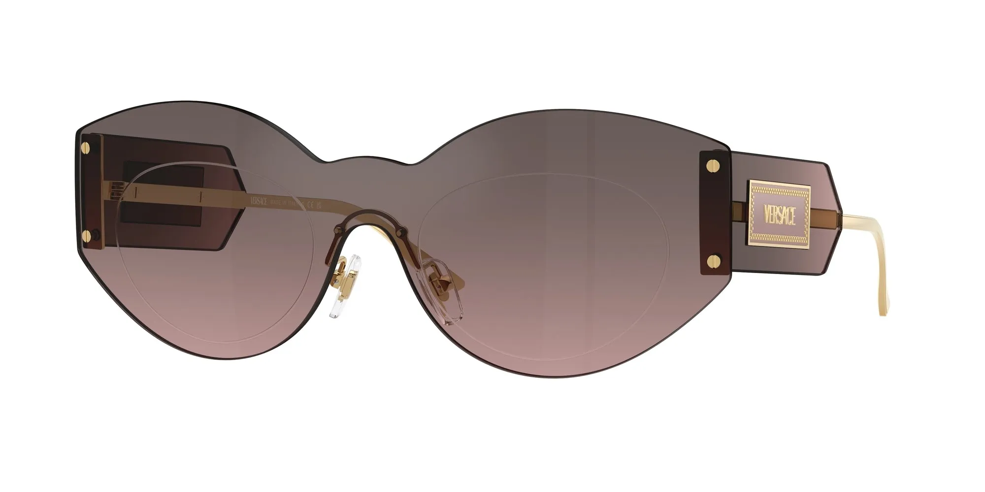 Versace VE2276 100258 Occhiali da sole Metallo Argento Geometrica Normale - immagine 1