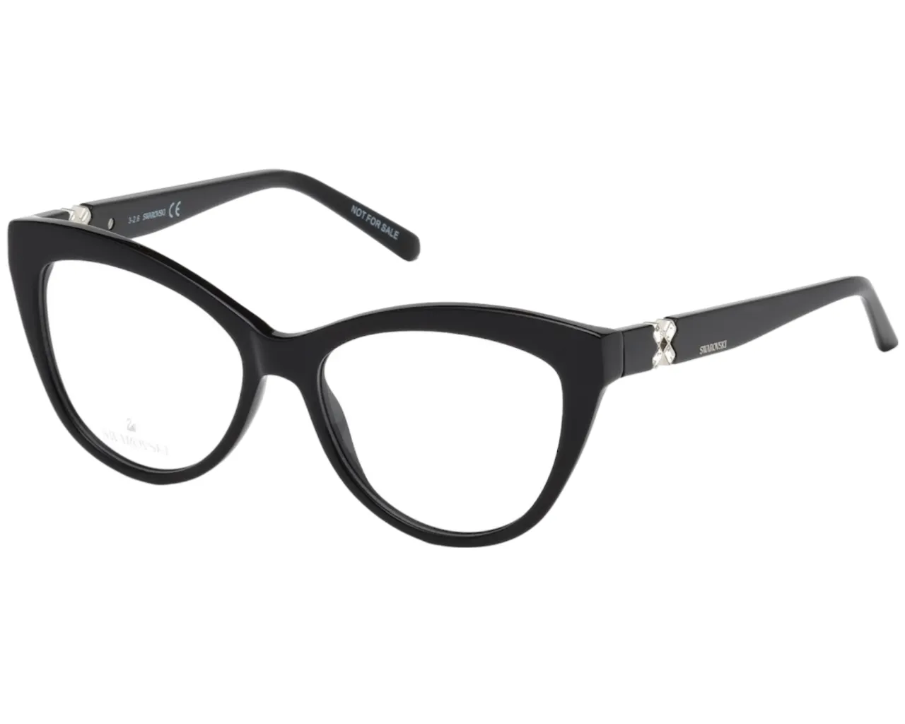 Swarovski SK5226 001 Montature da vista outlet Acetato Nero Cat Eye - immagine 1