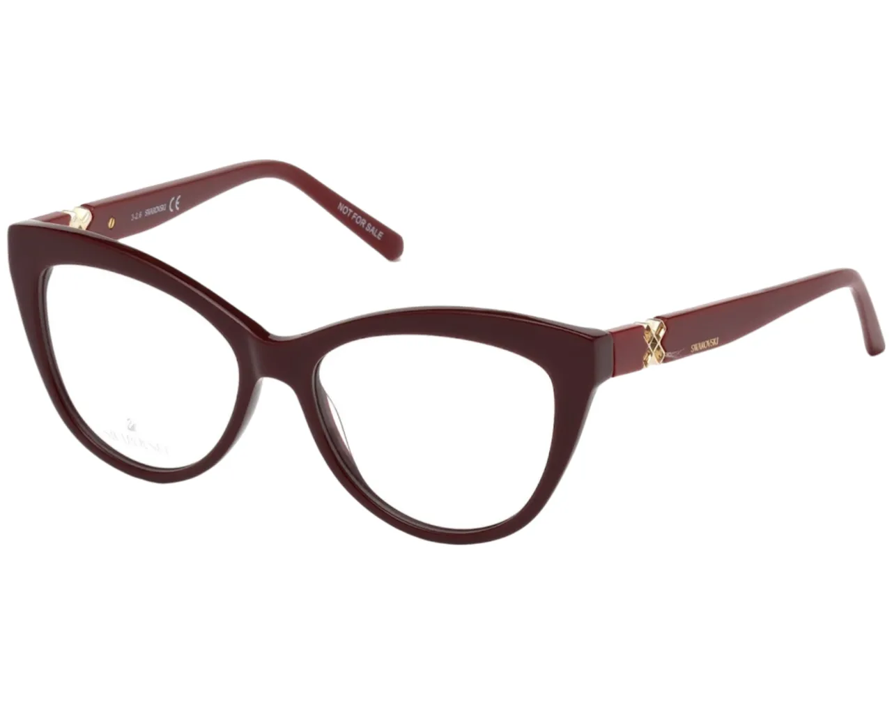 Swarovski SK5226 069 Montature da vista outlet Acetato Bordeaux Cat Eye - immagine 1