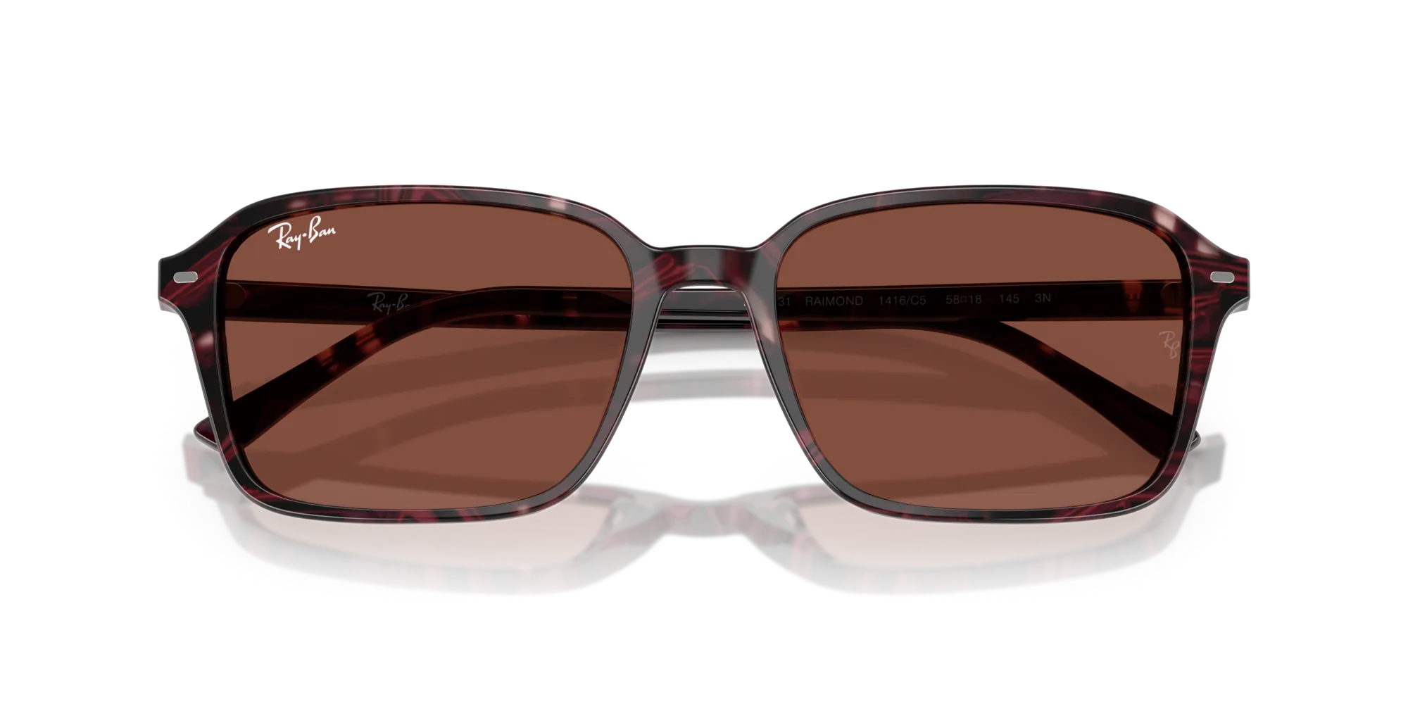 Ray - Ban RB2231 RAIMOND 1416C5 Occhiali da sole Acetato Viola Rosso Squadrata Normale - immagine 2