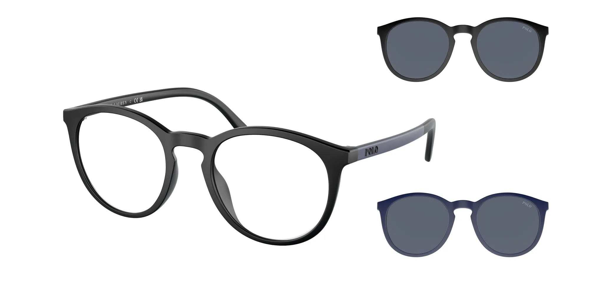 Polo Ralph Lauren PH4183U 588687 Occhiali da sole Iniettato Nero Grigio Pantos Normale - immagine 1