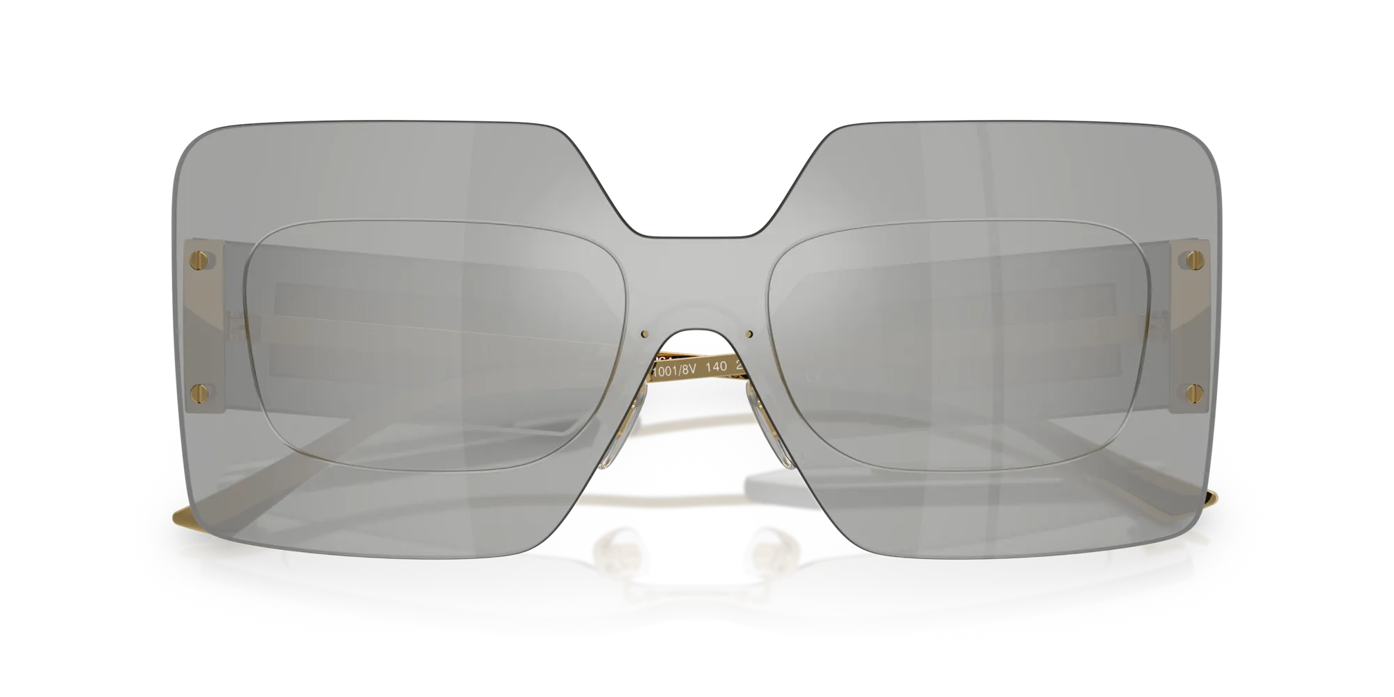 Versace VE2277 10018V Occhiali da sole Metallo Argento Argento Squadrata Normale - immagine 2