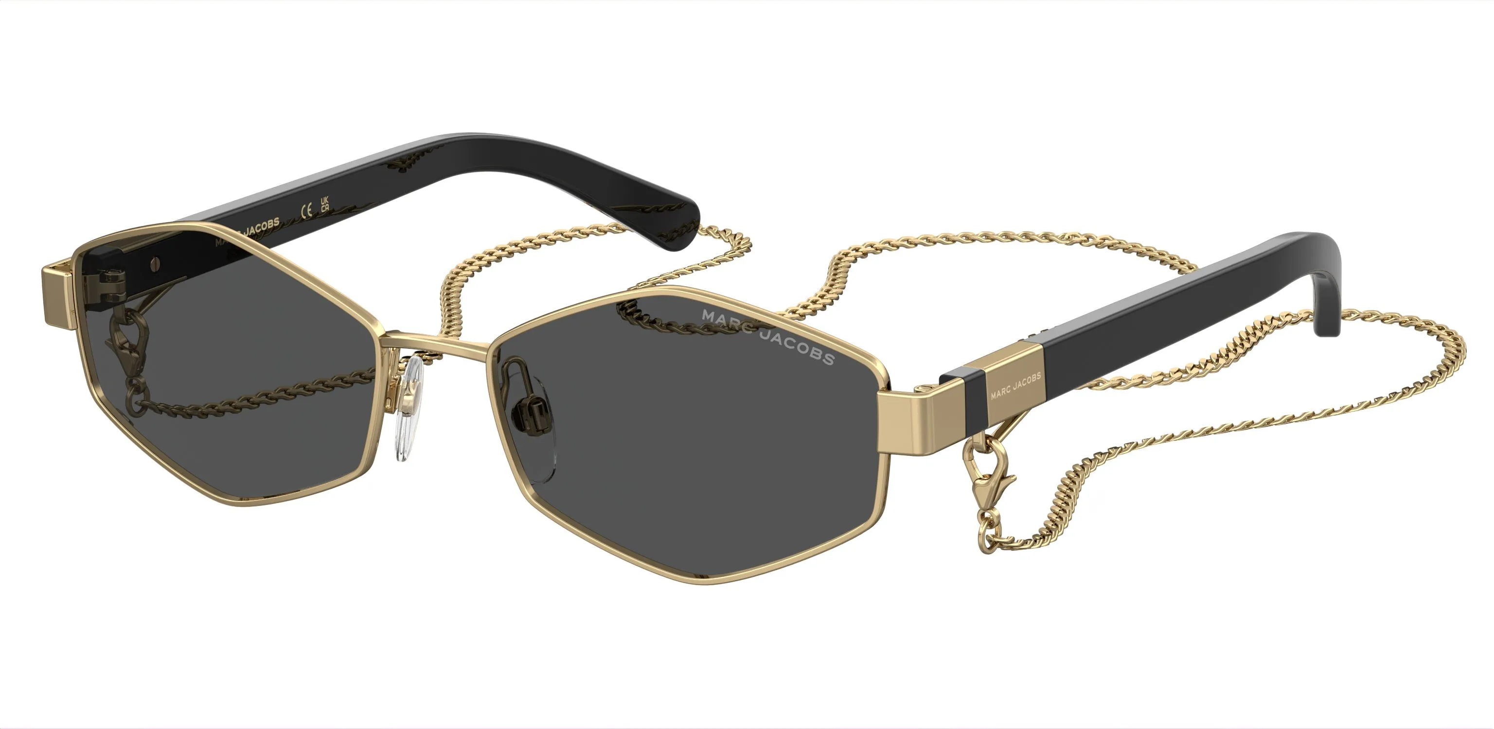 Marc Jacobs MARC 496/S J5G/IR Occhiali da sole Metallo Oro Grigio Rotonda Normale - immagine 1