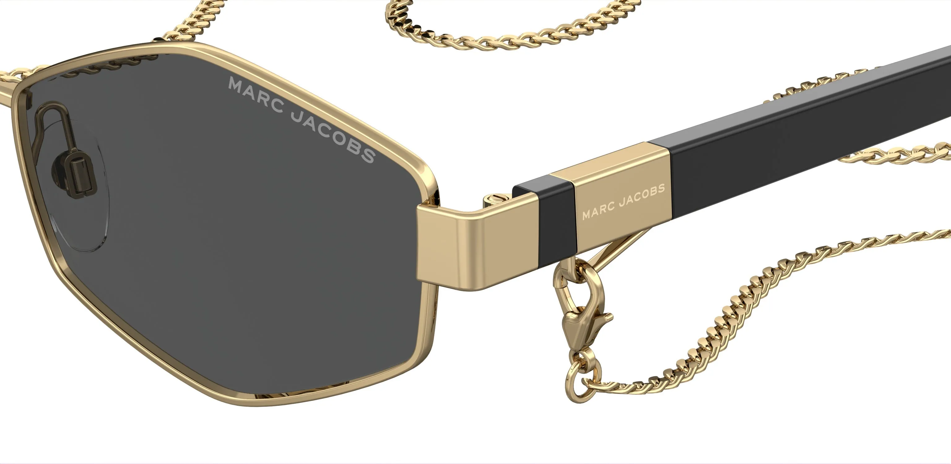 Marc Jacobs MARC 496/S J5G/IR Occhiali da sole Metallo Oro Grigio Rotonda Normale - immagine 4