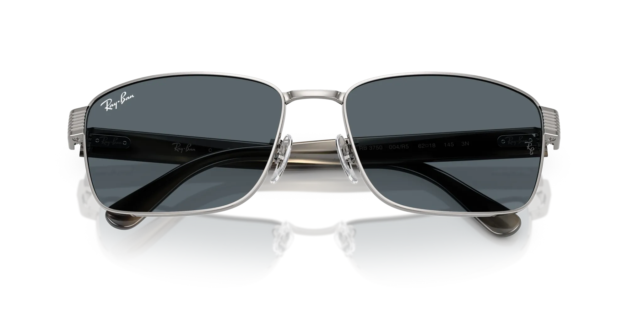 Ray - Ban RB3750 004/R5 Occhiali da sole Metallo Grigio Blu Squadrata Normale - immagine 2