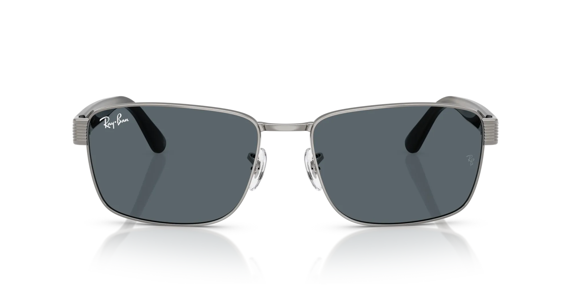 Ray - Ban RB3750 004/R5 Occhiali da sole Metallo Grigio Blu Squadrata Normale - immagine 3