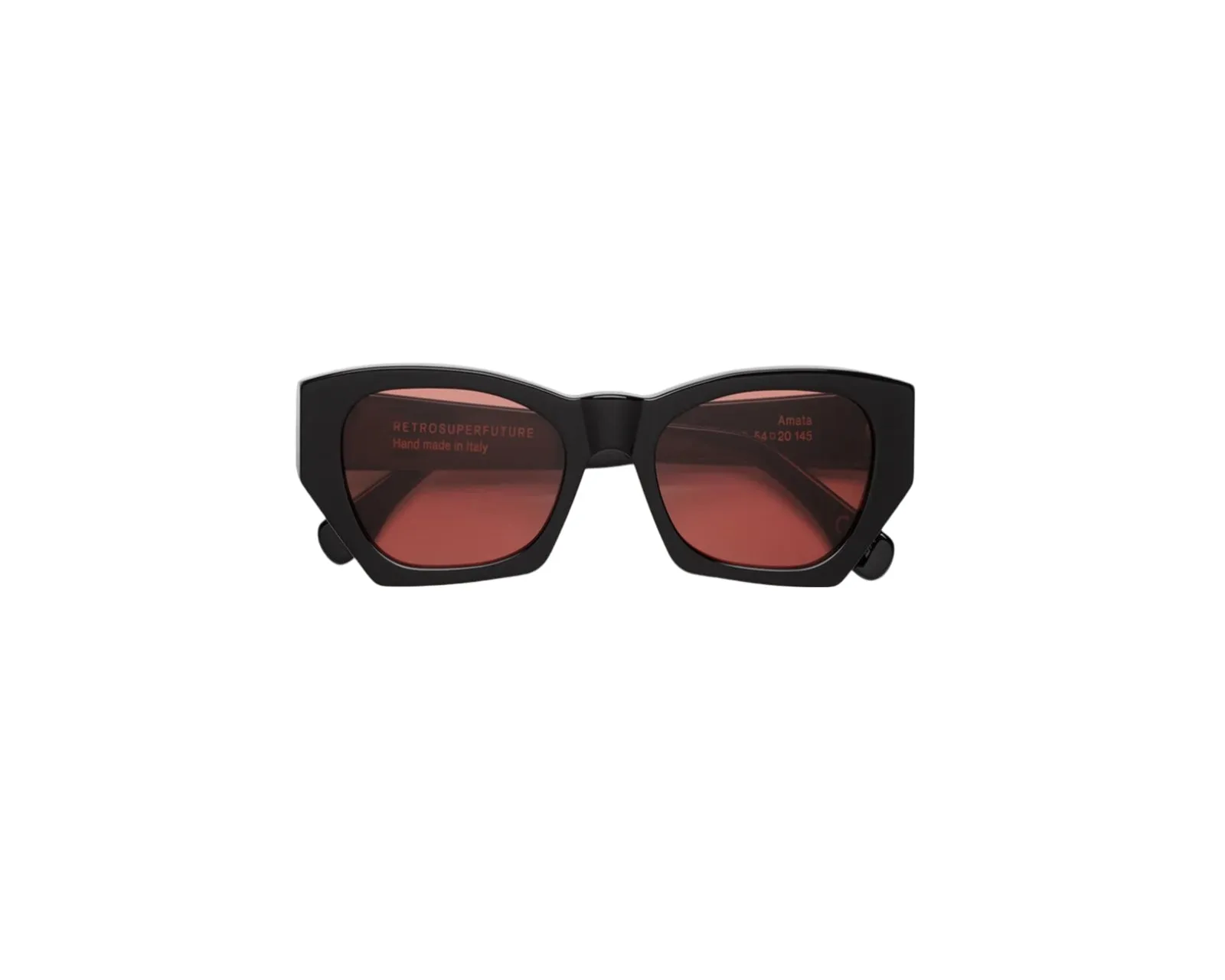 Retrosuperfuture BW5 AMATA FANTOME Occhiali da sole Acetato Nero Bordeaux Geometrica Normale Sfumato - immagine 2