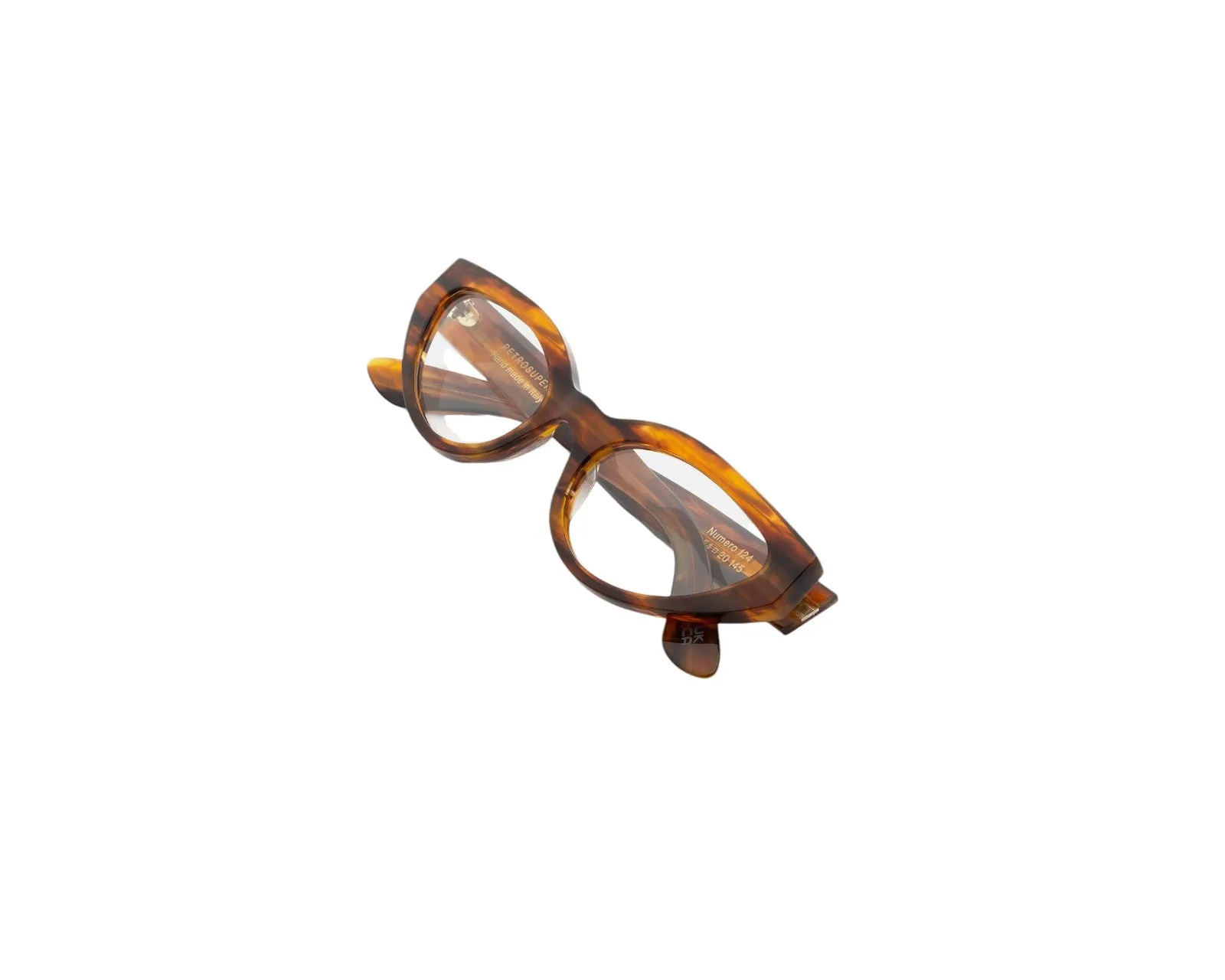 Retrosuperfuture Q4Z NUMERO 124 TANGERI Montature da vista Acetato Havana Cat Eye - immagine 3