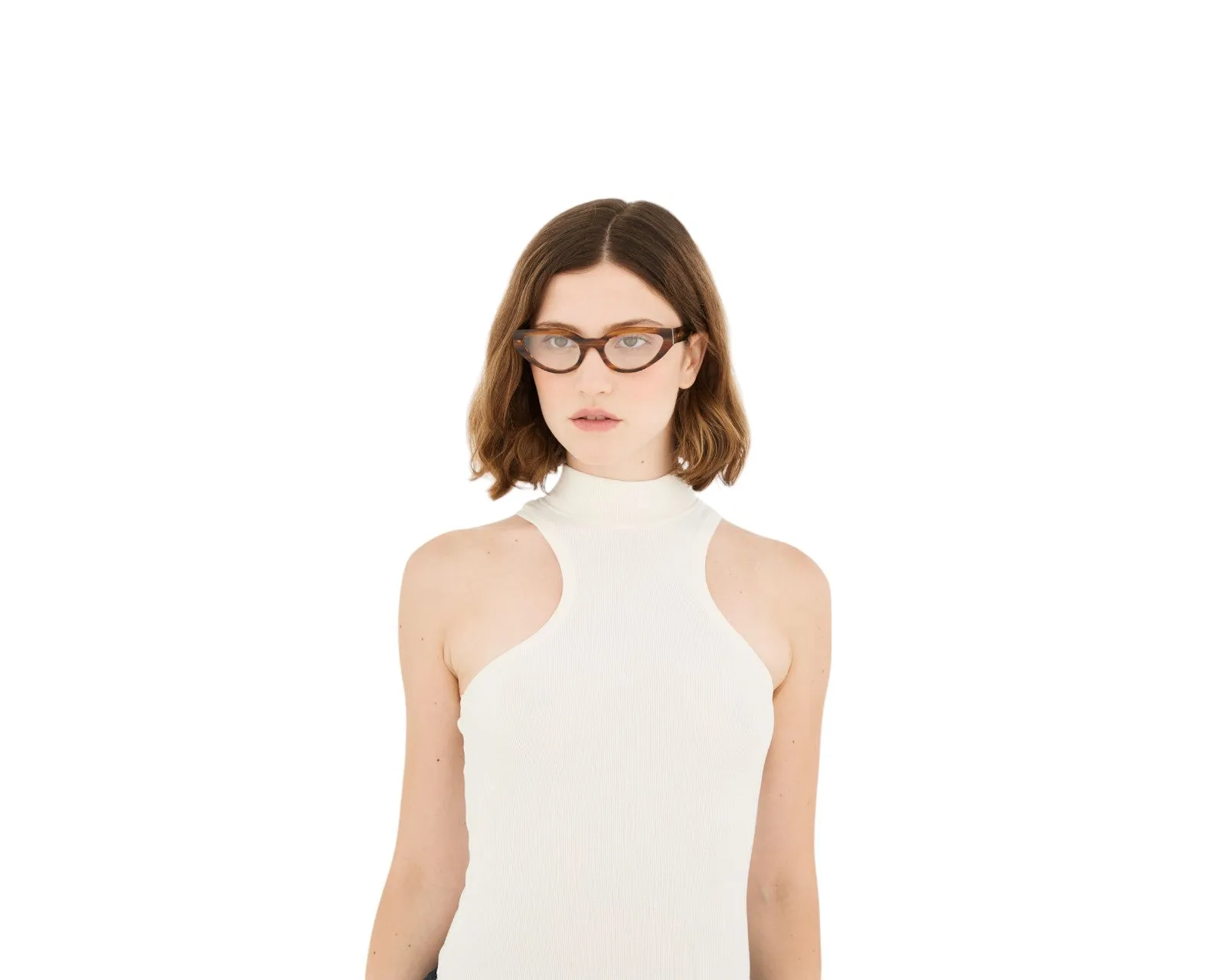Retrosuperfuture Q4Z NUMERO 124 TANGERI Montature da vista Acetato Havana Cat Eye - immagine 4