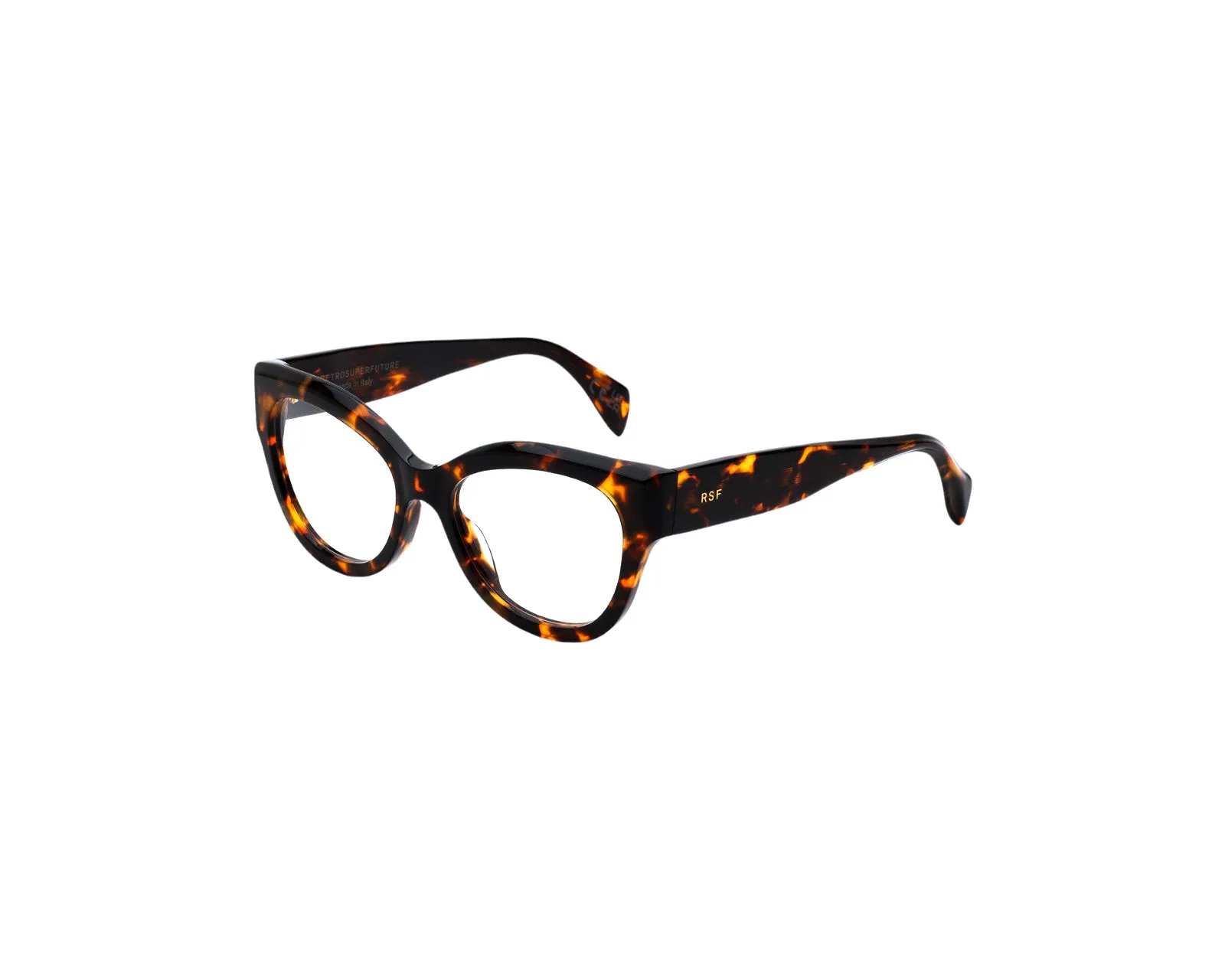 Retrosuperfuture W4H NUMERO 126 BURNT HAVANA Montature da vista Acetato Havana Squadrata - immagine 1