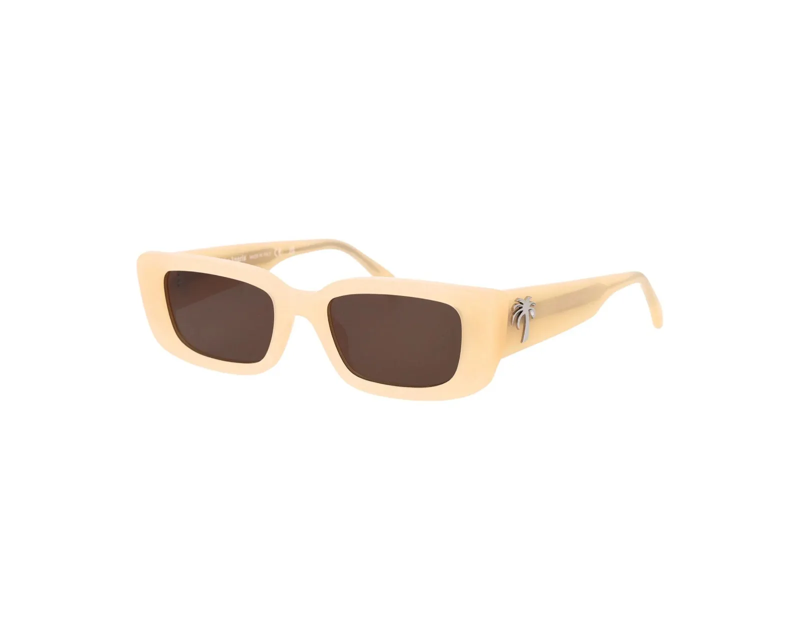PALM ANGELS Unisex PERI056 Yosemite 1764 sand Occhiali da sole outlet Acetato Beige Marrone Squadrata Normale - immagine 1