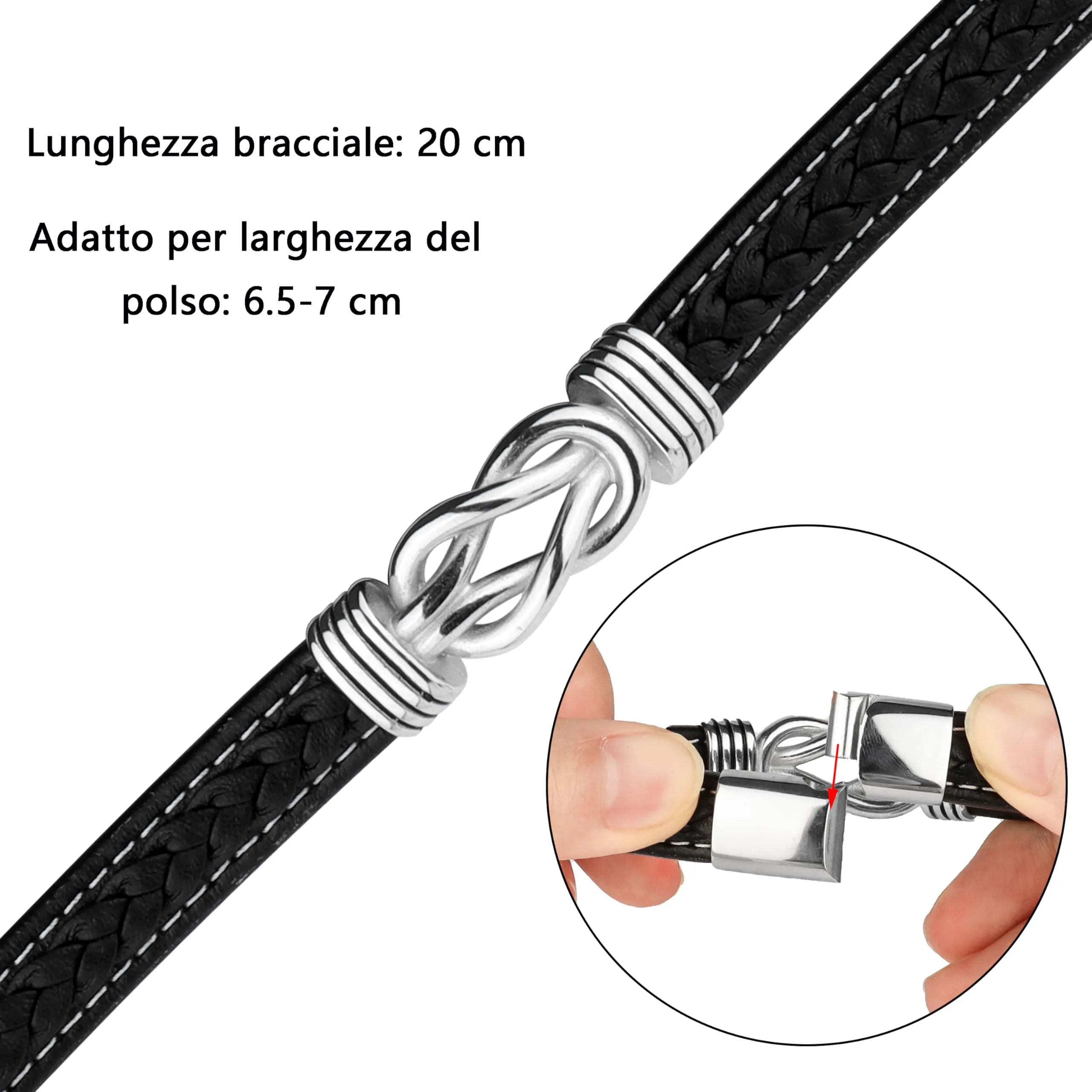 Merclix Idee Regalo San Valentino Per Lui Set Bracciale E Collana Regalo Uomo Compleanno Regali Per Lui Natale Fidanzato Anniversario - immagine 3