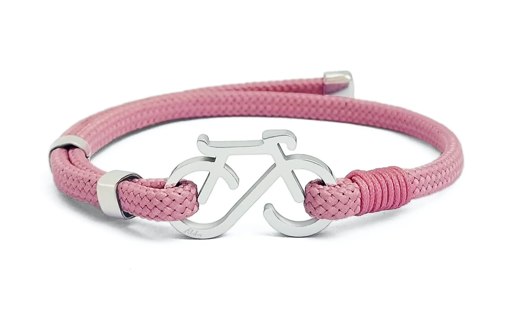Aloha Bracciale Bici Corsa Gravel Bike Mountain Bike Idea regalo Uomo Donna Regolabile Acciaio (Rosa) - immagine 1
