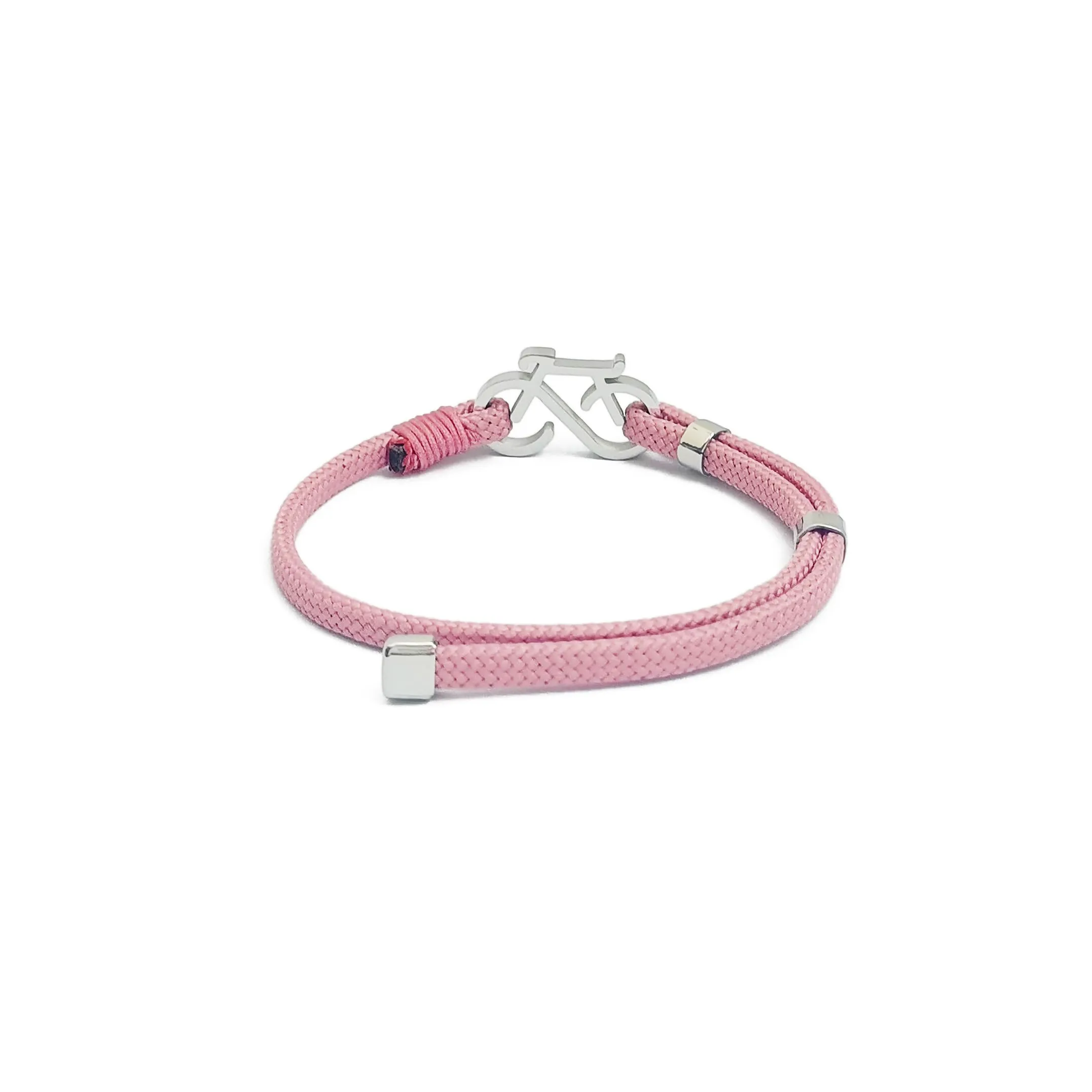 Aloha Bracciale Bici Corsa Gravel Bike Mountain Bike Idea regalo Uomo Donna Regolabile Acciaio (Rosa) - immagine 2