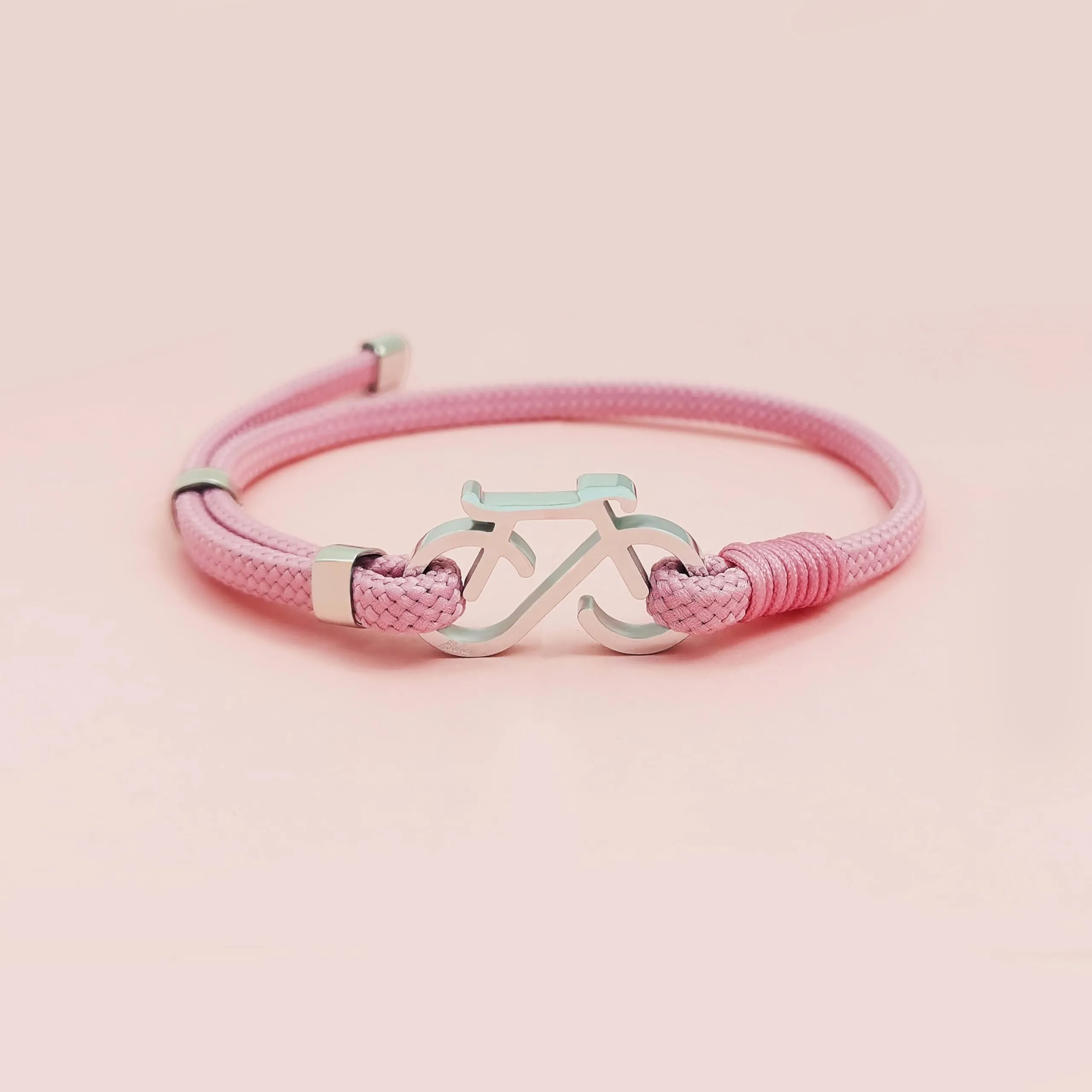 Aloha Bracciale Bici Corsa Gravel Bike Mountain Bike Idea regalo Uomo Donna Regolabile Acciaio (Rosa) - immagine 3