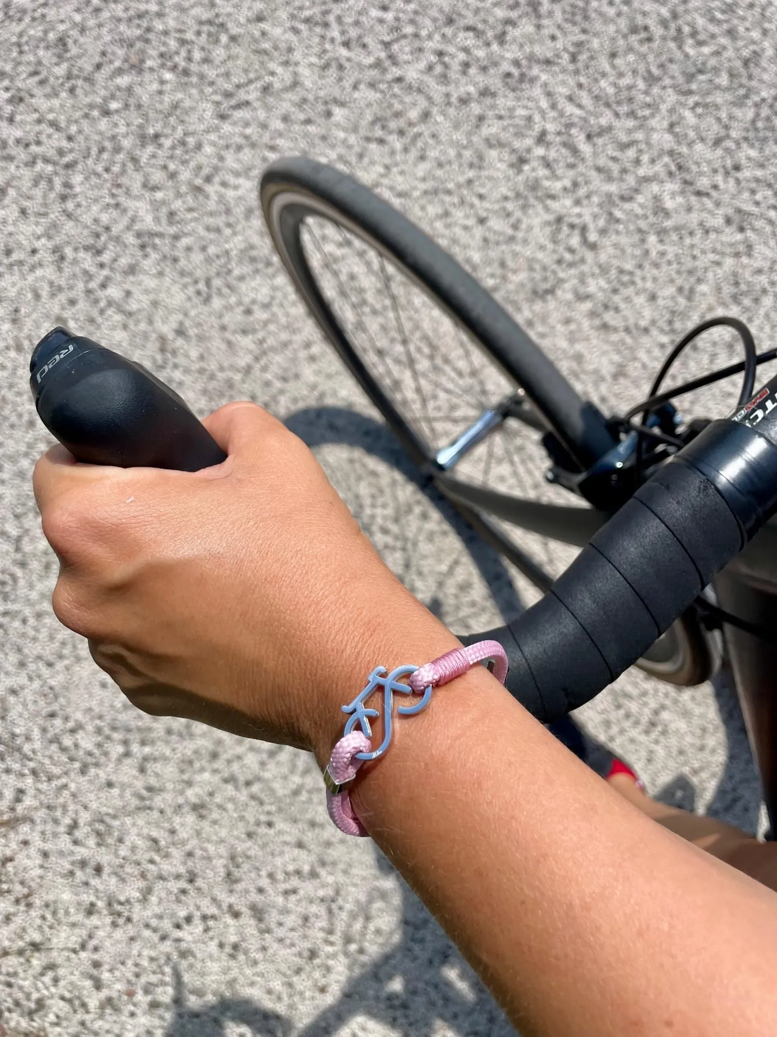Aloha Bracciale Bici Corsa Gravel Bike Mountain Bike Idea regalo Uomo Donna Regolabile Acciaio (Rosa) - immagine 5