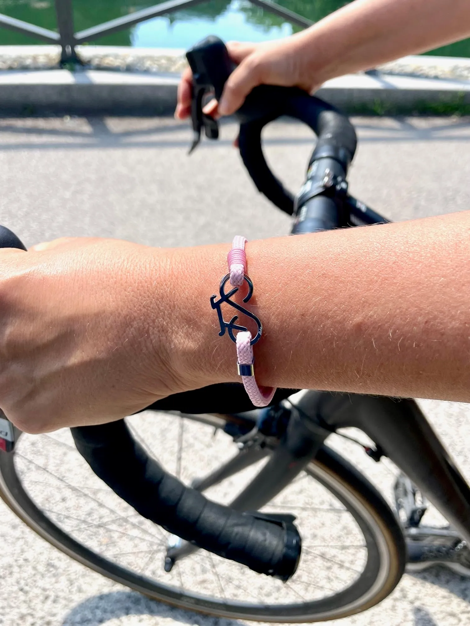 Aloha Bracciale Bici Corsa Gravel Bike Mountain Bike Idea regalo Uomo Donna Regolabile Acciaio (Rosa) - immagine 6