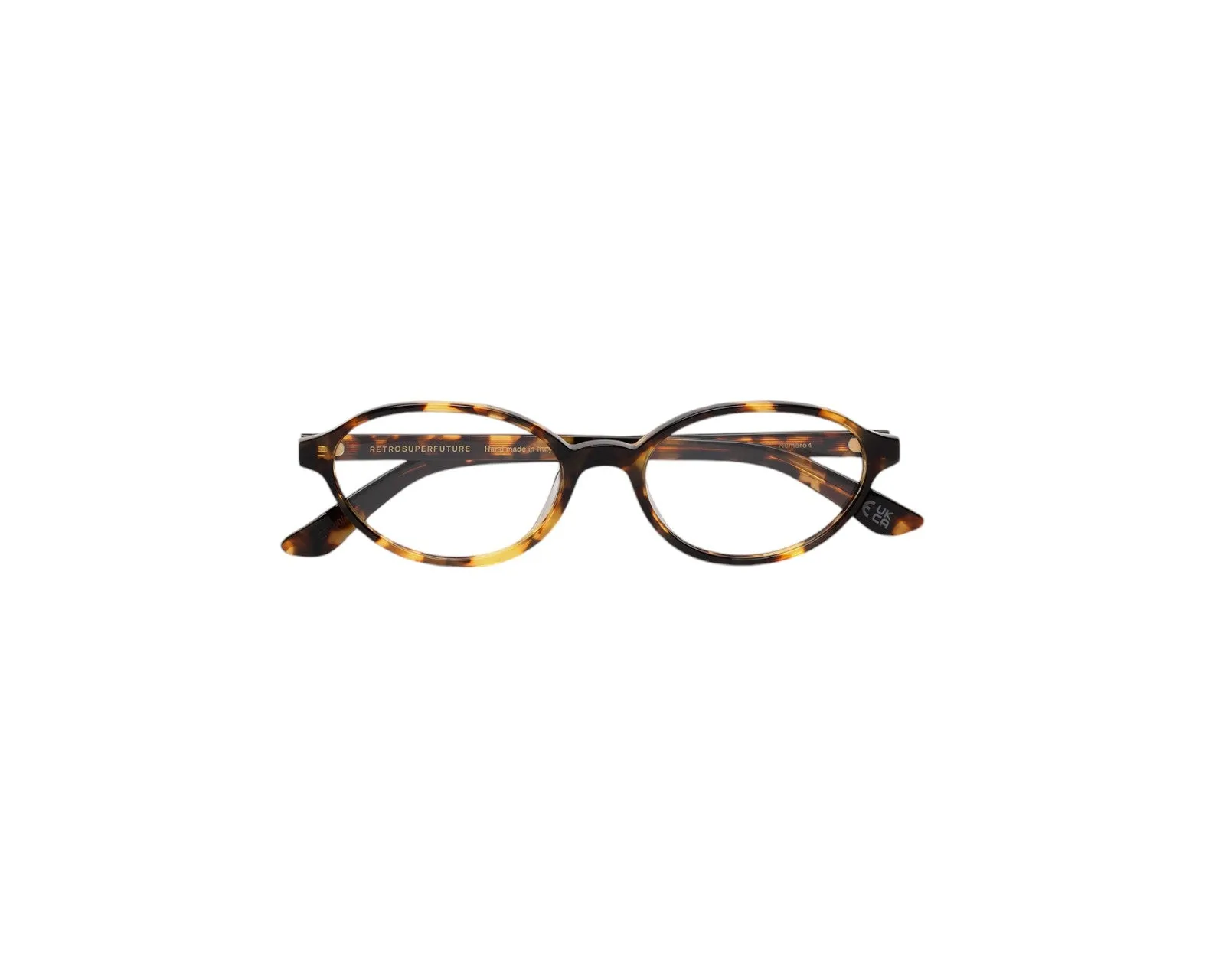 Retrosuperfuture QNC NUMERO 04 BURNT HAVANA Montature da vista Acetato Havana Rotonda - immagine 2