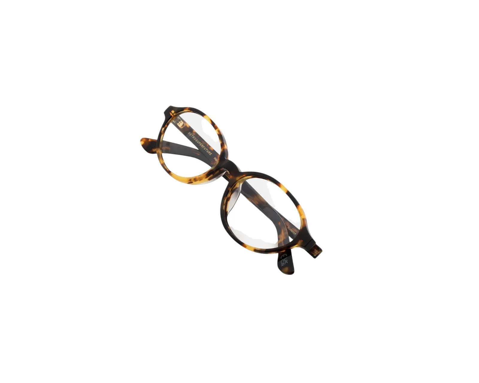 Retrosuperfuture QNC NUMERO 04 BURNT HAVANA Montature da vista Acetato Havana Rotonda - immagine 3