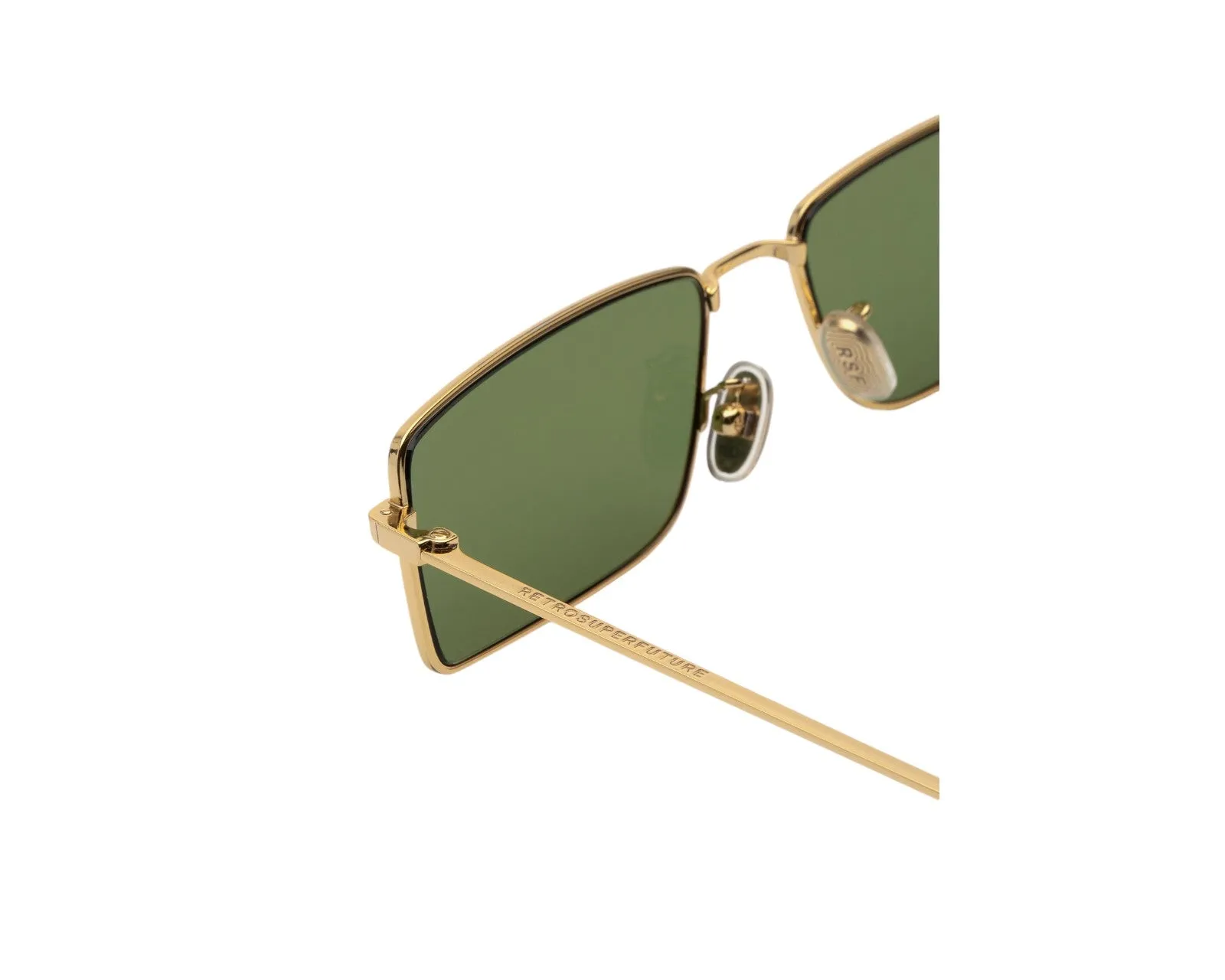 Retrosuperfuture R0T CHOPPER LIGHT HAVANA Occhiali da sole Metallo Oro Verde Squadrata Normale - immagine 3