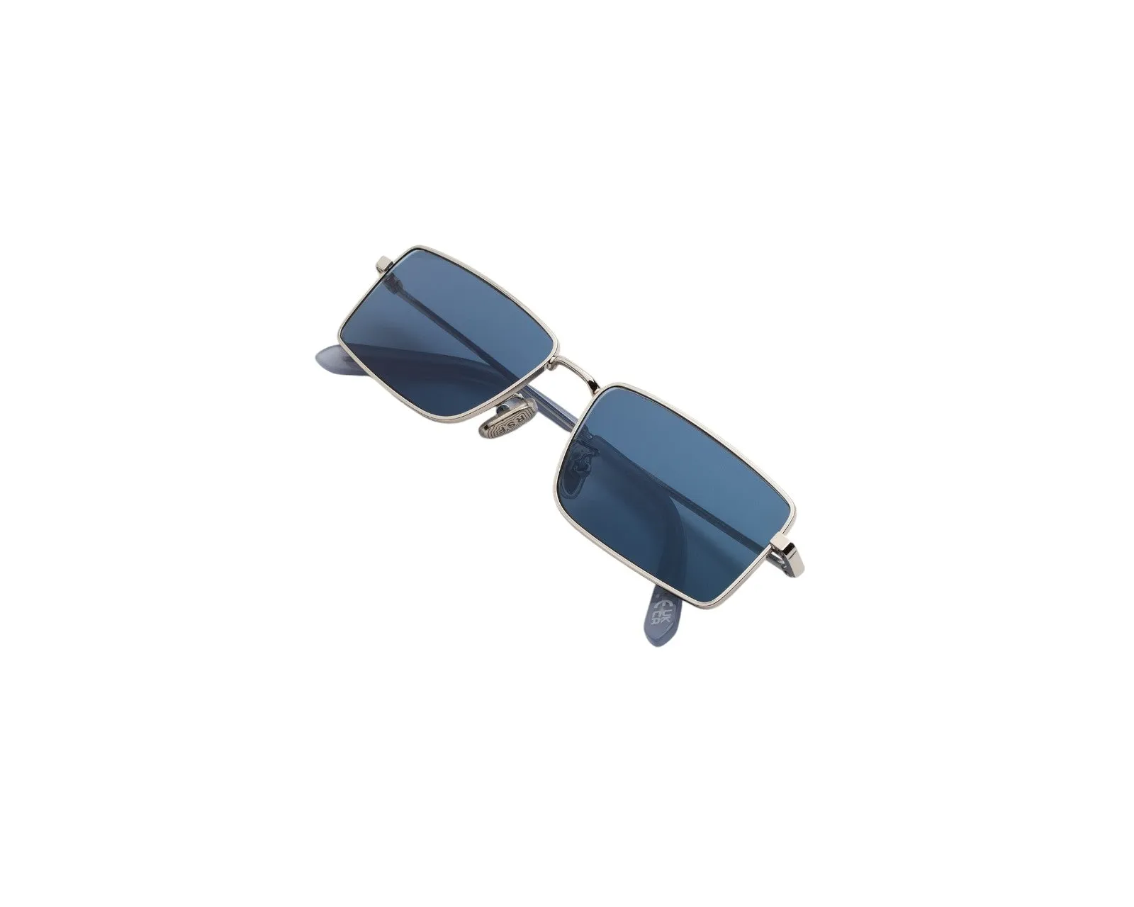 Retrosuperfuture 9K0 CHOPPER LIGHT BLUE Occhiali da sole Metallo Argento Blu Squadrata Normale - immagine 3