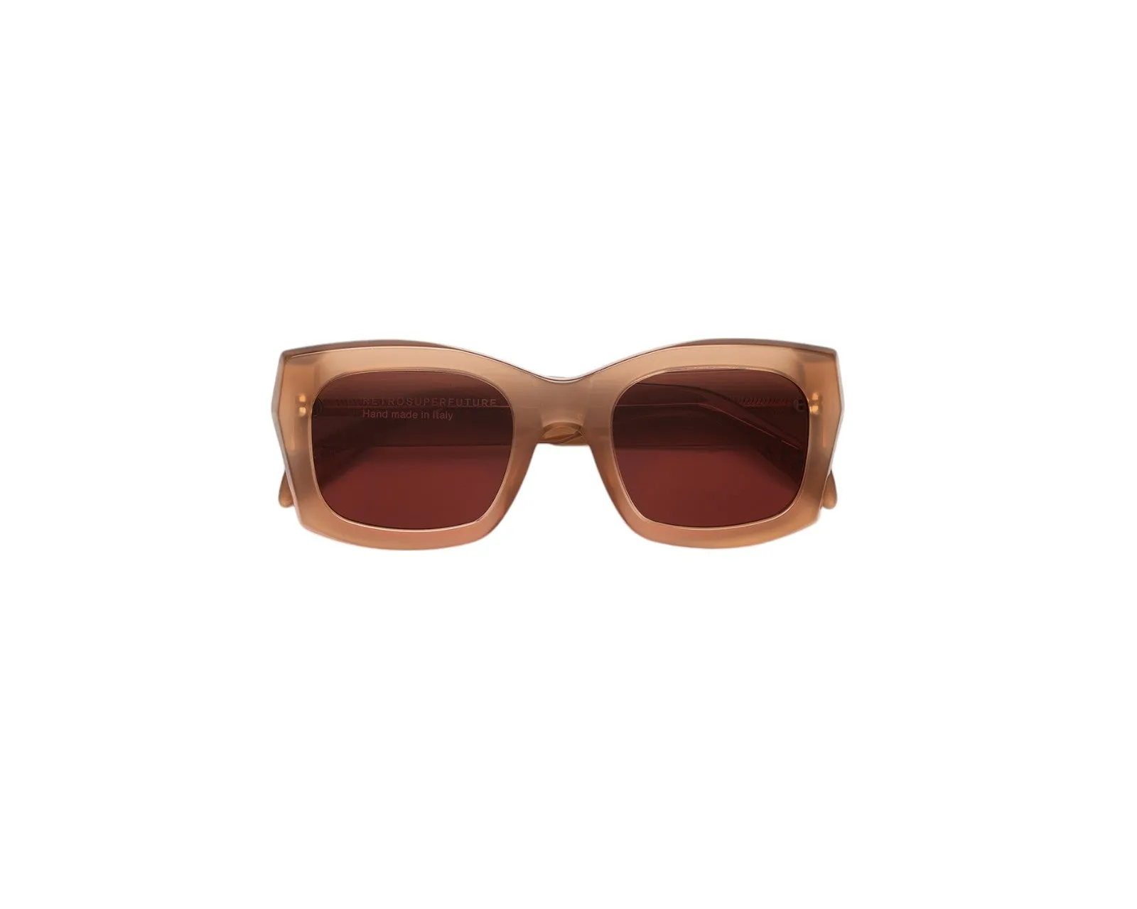 Retrosuperfuture VIS KOMORI LIGHT BROWN Occhiali da sole Acetato Marrone Bordeaux Squadrata Normale - immagine 2