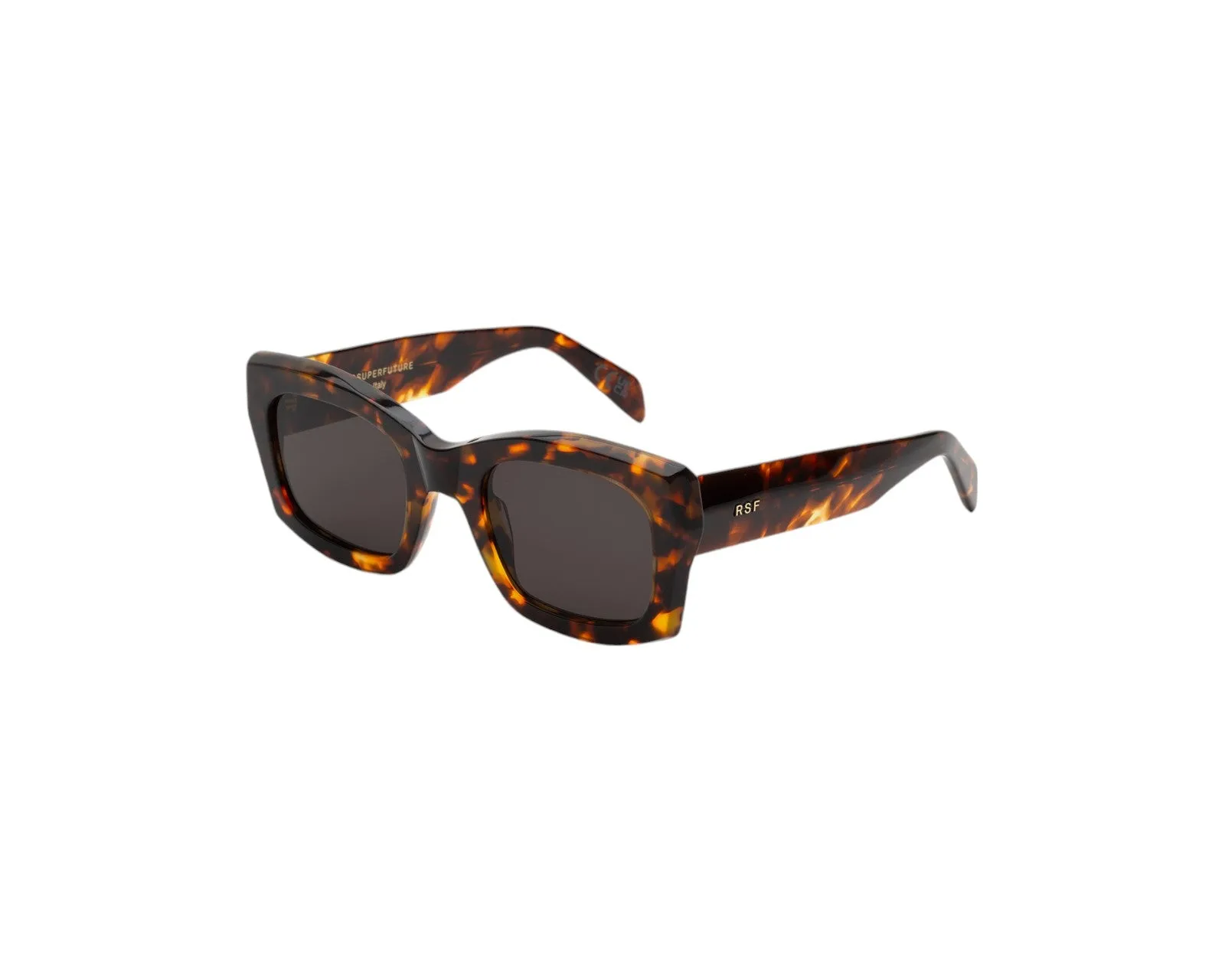 Retrosuperfuture H8Y KOMORI BURNT HAVANA Occhiali da sole Acetato Havana Grigio Squadrata Normale - immagine 1