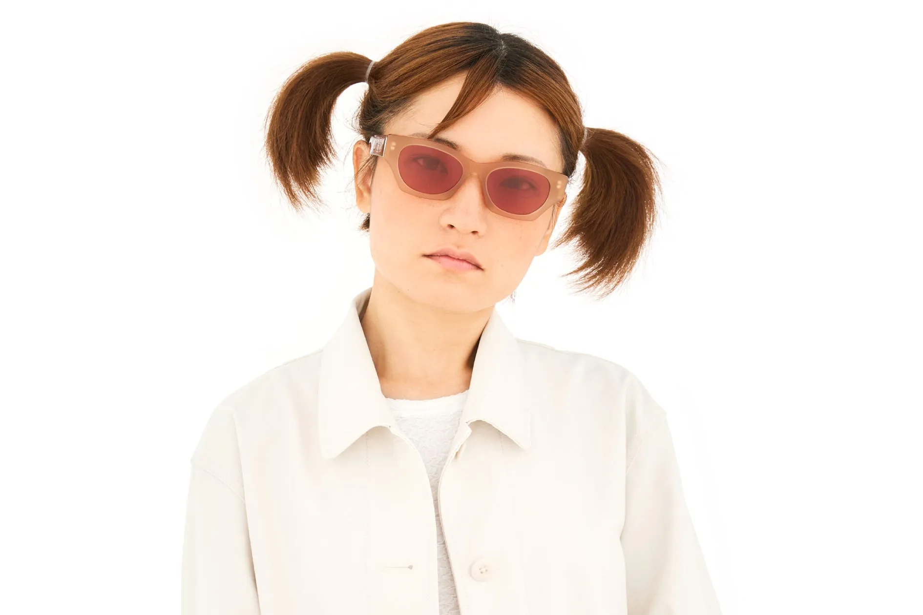 Retrosuperfuture OV0 TONO LIGHT BROWN Occhiali da sole Acetato Marrone Bordeaux Cat Eye Normale - immagine 4