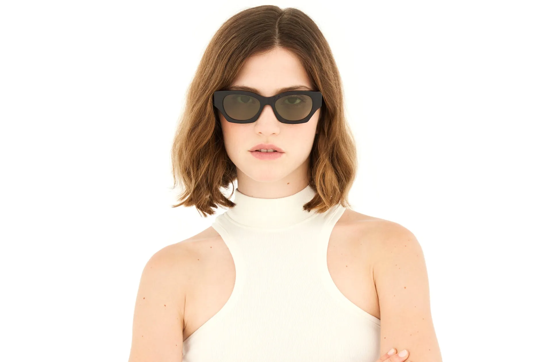 Retrosuperfuture FD0 TONO 3627 Occhiali da sole Acetato Havana Verde Cat Eye Normale - immagine 4