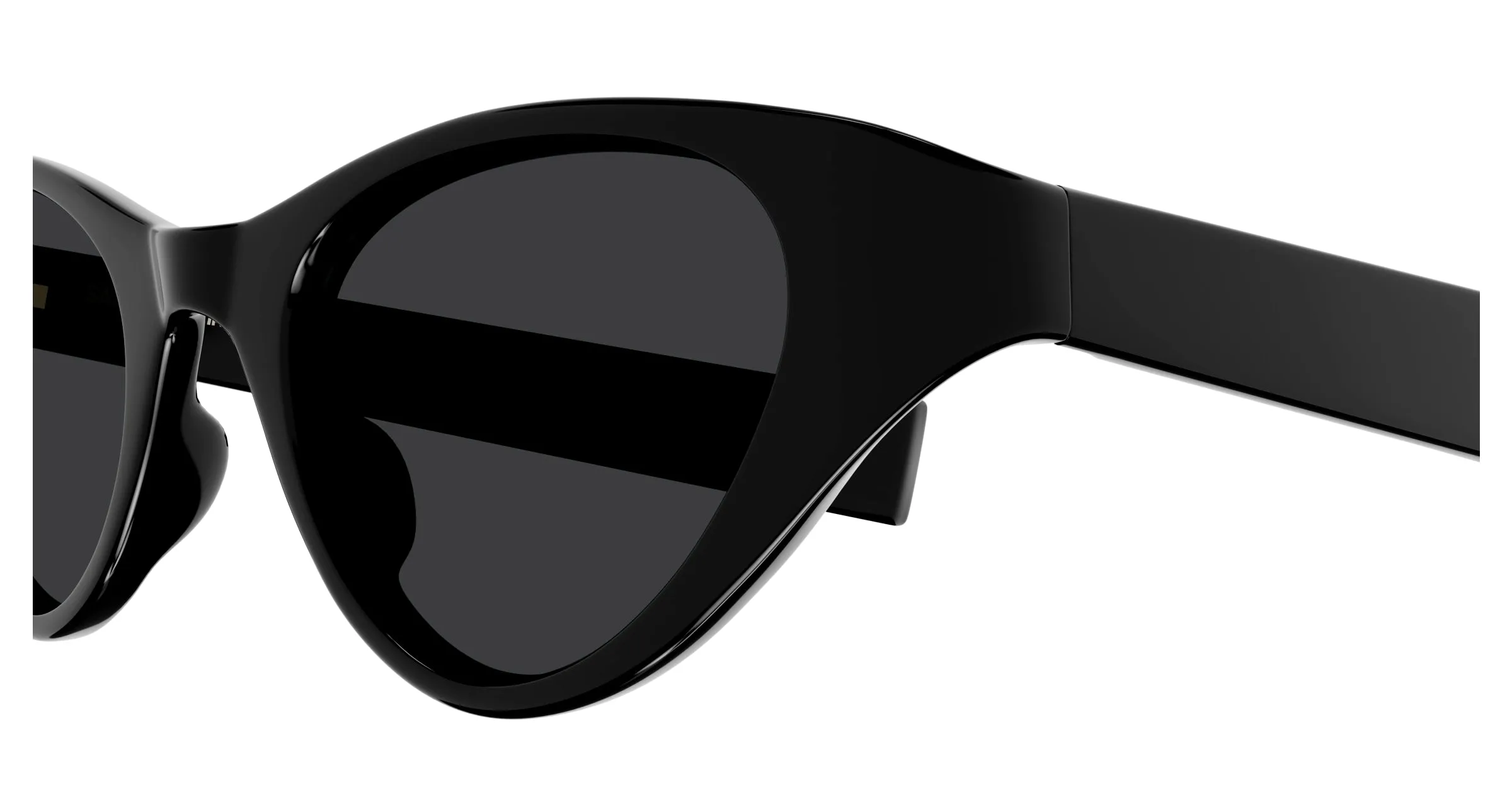 SAINT LAURENT SL M144 001 Occhiali da sole Acetato Nero Nero Cat Eye - immagine 3