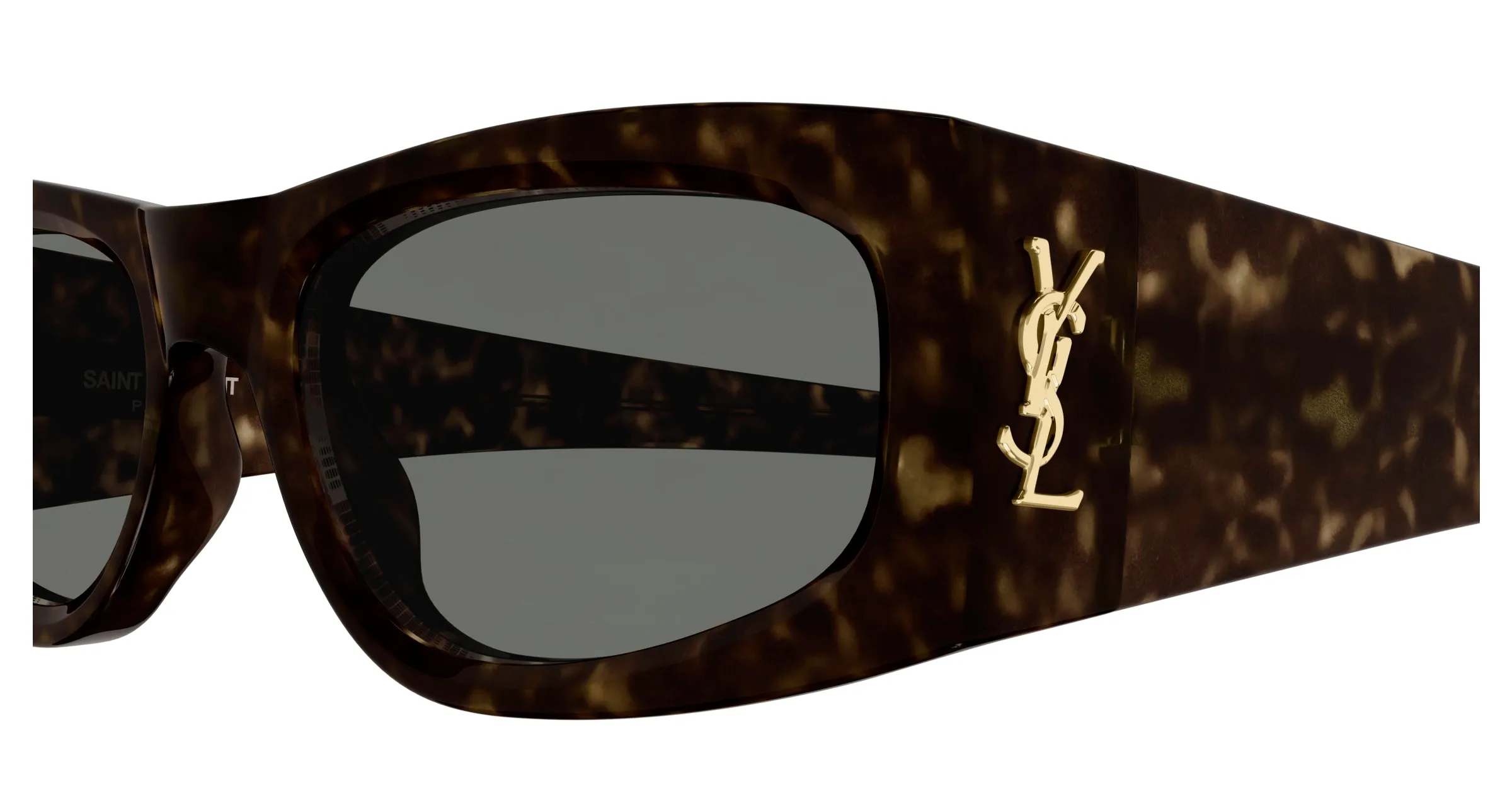 SAINT LAURENT SL M140 003 Occhiali da sole Acetato Havana Grigio Squadrata - immagine 3