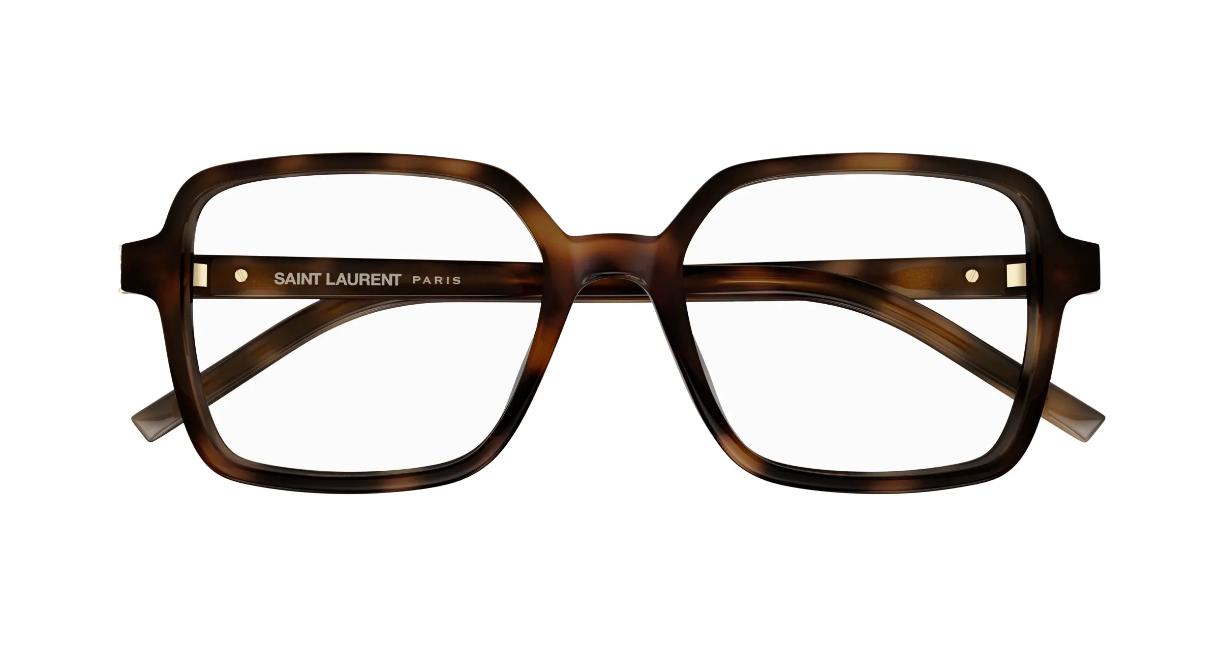 SAINT LAURENT SL M139 003 Montature da vista Acetato Havana Trasparente Squadrata ["Antiriflesso"] - immagine 2