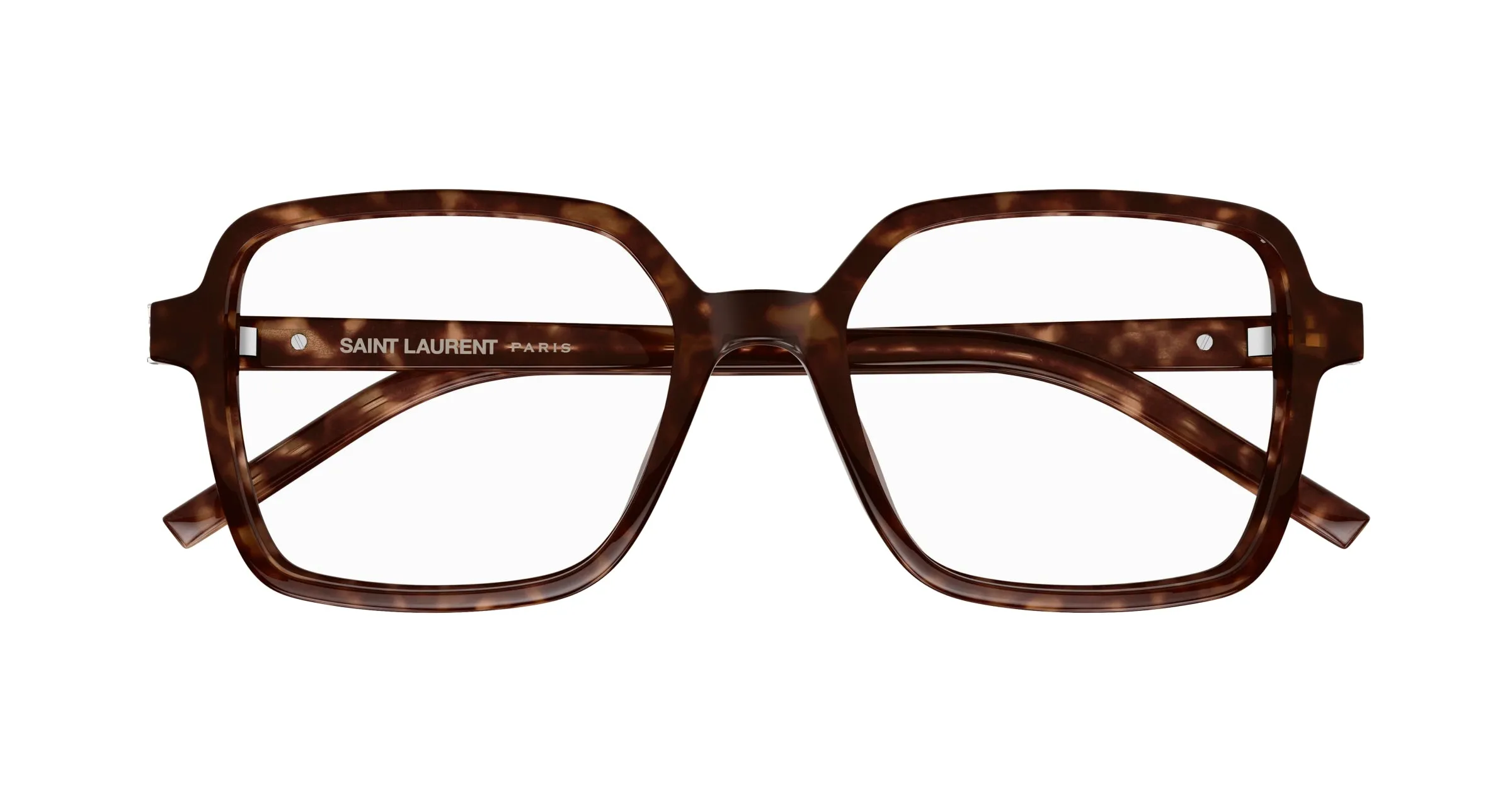 SAINT LAURENT SL M139 002 Montature da vista Acetato Havana Trasparente Squadrata ["Antiriflesso"] - immagine 2