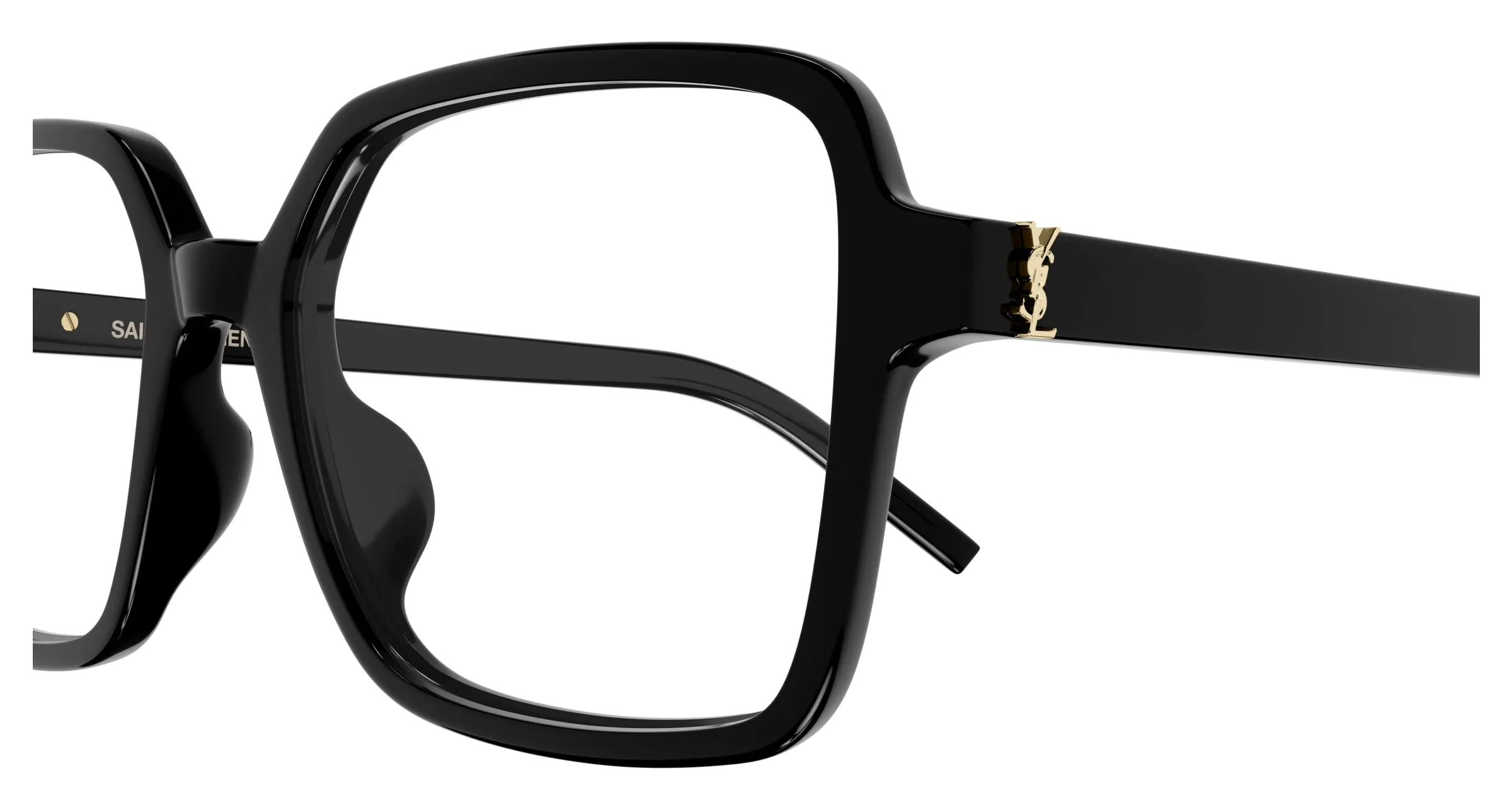 SAINT LAURENT SL M139 001 Montature da vista Acetato Nero Trasparente Squadrata ["Antiriflesso"] - immagine 3