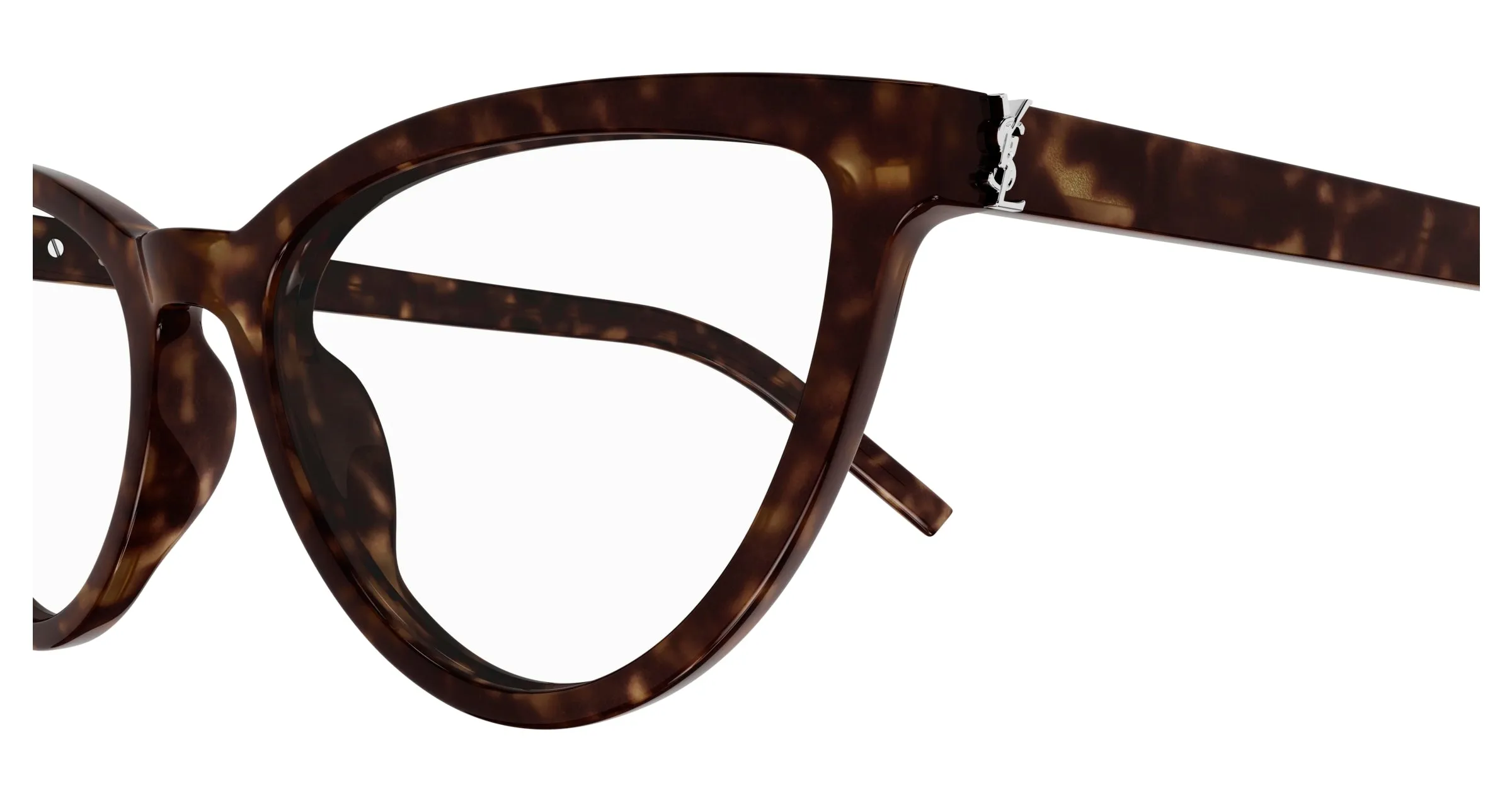 SAINT LAURENT SL M138 002 Montature da vista Acetato Havana Trasparente Cat Eye ["Antiriflesso"] - immagine 3