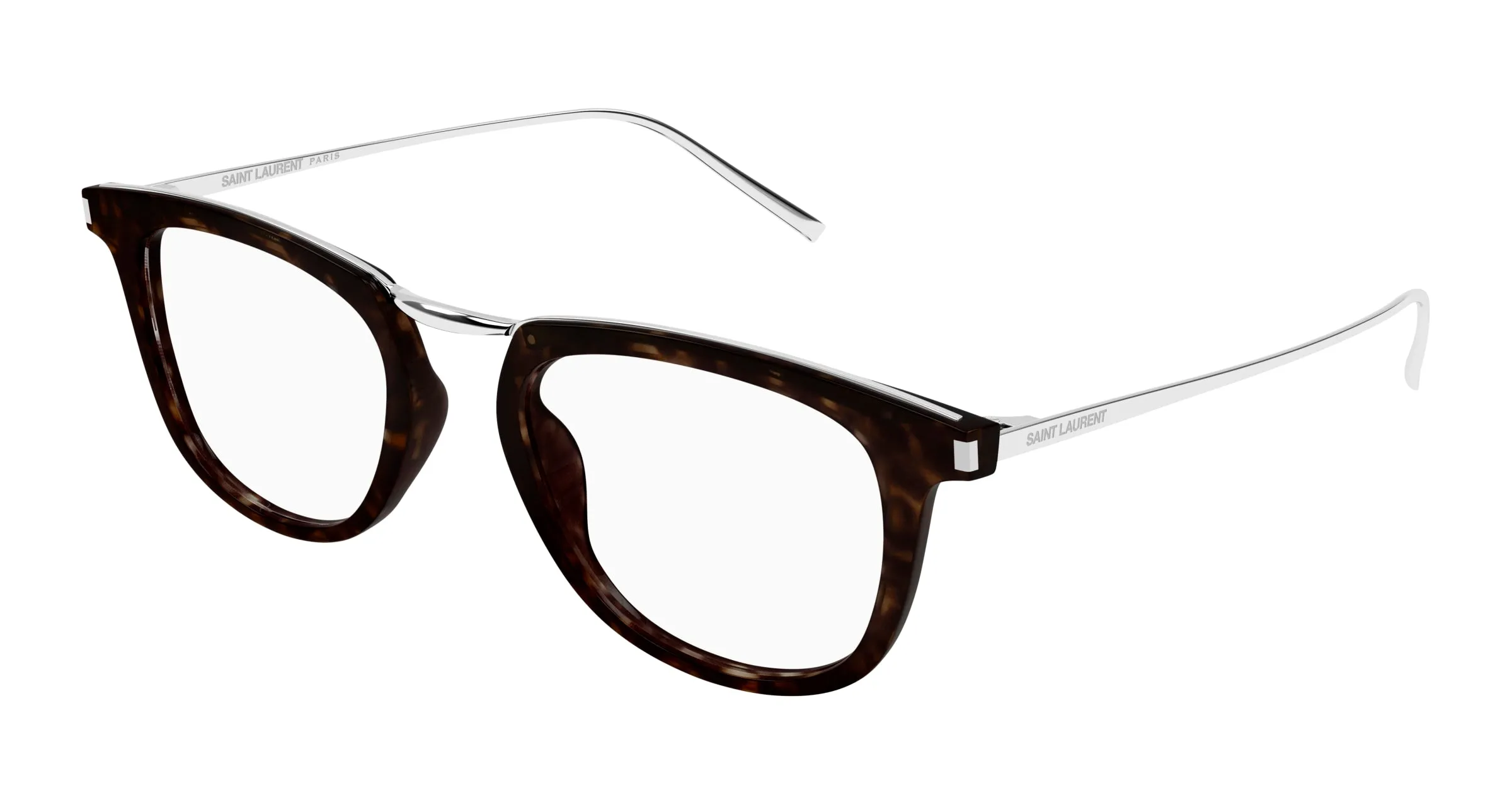 SAINT LAURENT SL 753 OPT 002 Montature da vista Acetato Havana Trasparente Rotonda - immagine 1