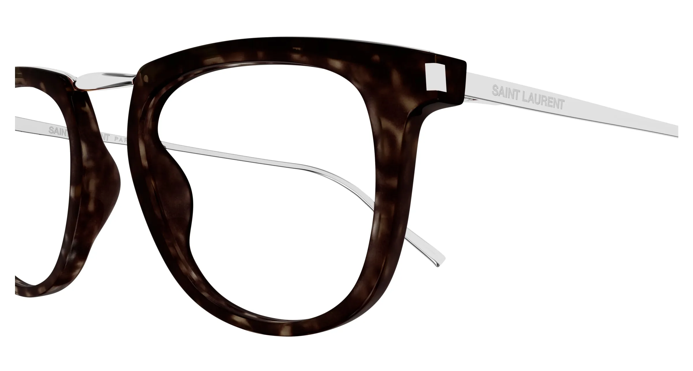 SAINT LAURENT SL 753 OPT 002 Montature da vista Acetato Havana Trasparente Rotonda - immagine 3