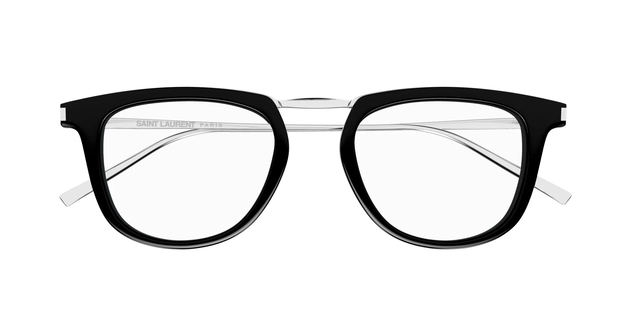 SAINT LAURENT SL 753 OPT 001 Montature da vista Acetato Nero Trasparente Rotonda - immagine 2