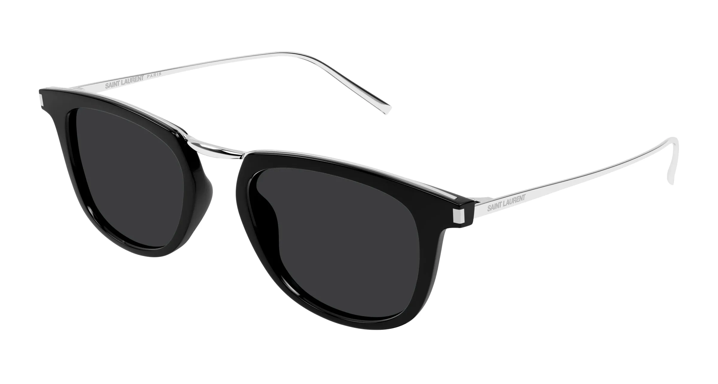 SAINT LAURENT SL 753 001 Occhiali da sole Acetato Nero Nero Rotonda - immagine 1