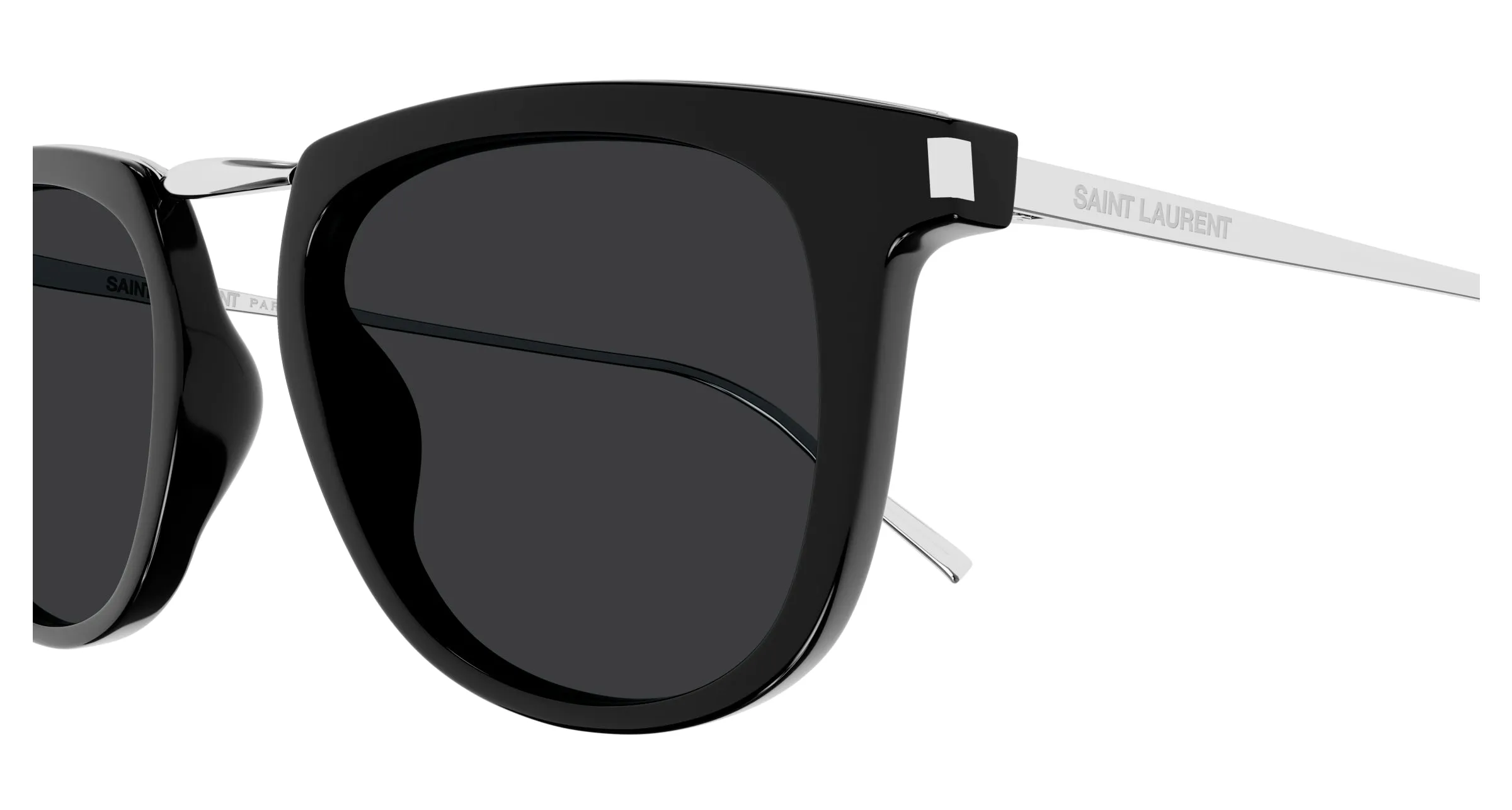 SAINT LAURENT SL 753 001 Occhiali da sole Acetato Nero Nero Rotonda - immagine 3