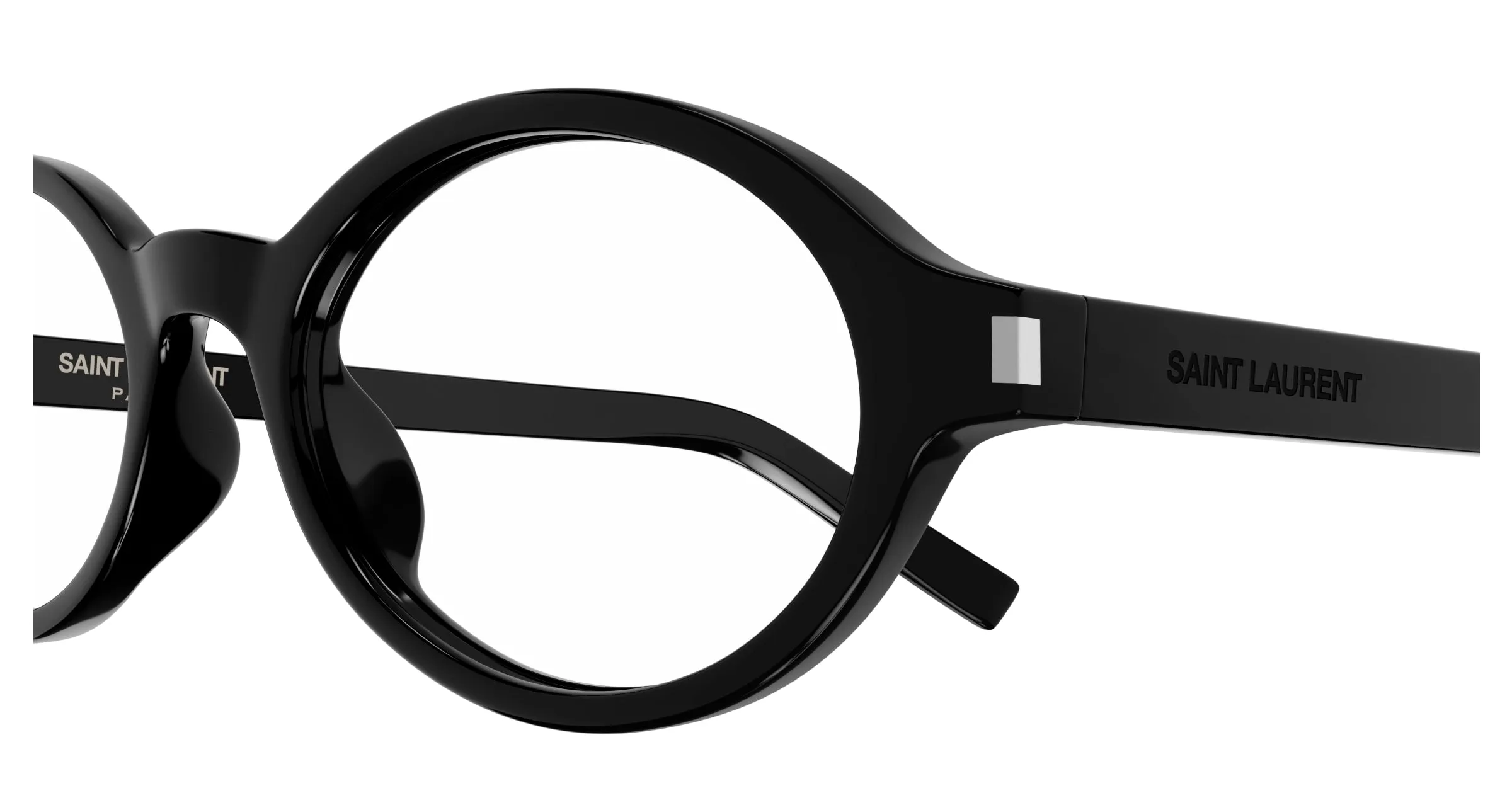 SAINT LAURENT SL 751 JEANNE OPT 001 Montature da vista Acetato Nero Trasparente Rotonda ["Antiriflesso"] - immagine 3