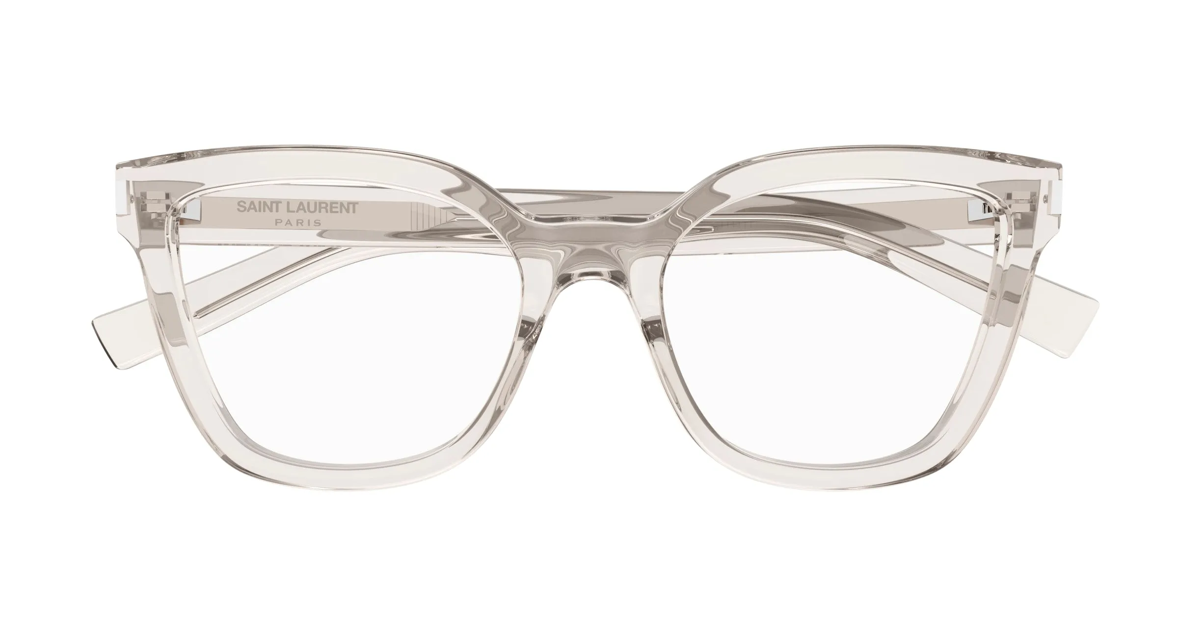 SAINT LAURENT SL 748 004 Montature da vista Acetato Beige Trasparente Cat Eye ["Antiriflesso"] - immagine 2