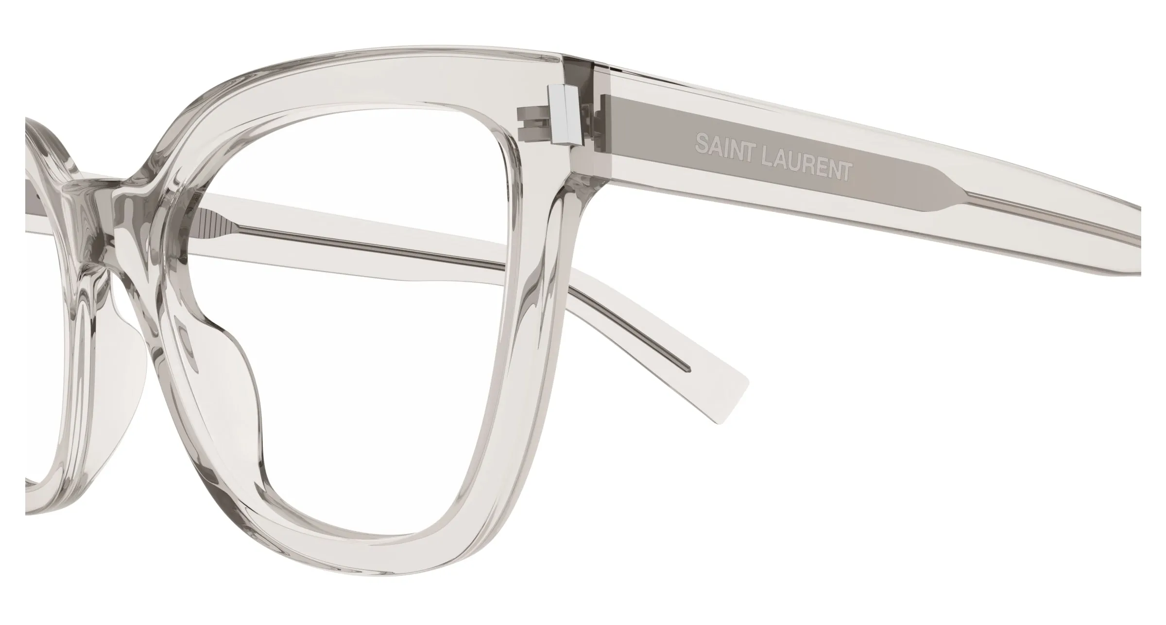 SAINT LAURENT SL 748 004 Montature da vista Acetato Beige Trasparente Cat Eye ["Antiriflesso"] - immagine 3