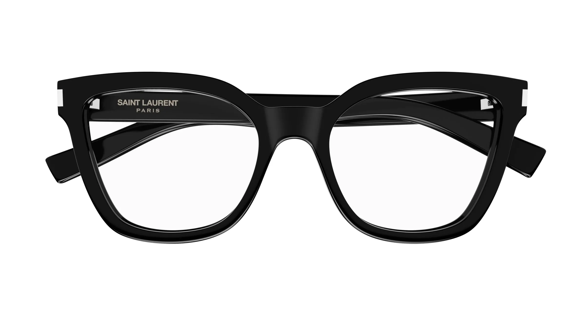 SAINT LAURENT SL 748 001 Montature da vista Acetato Nero Trasparente Cat Eye ["Antiriflesso"] - immagine 2