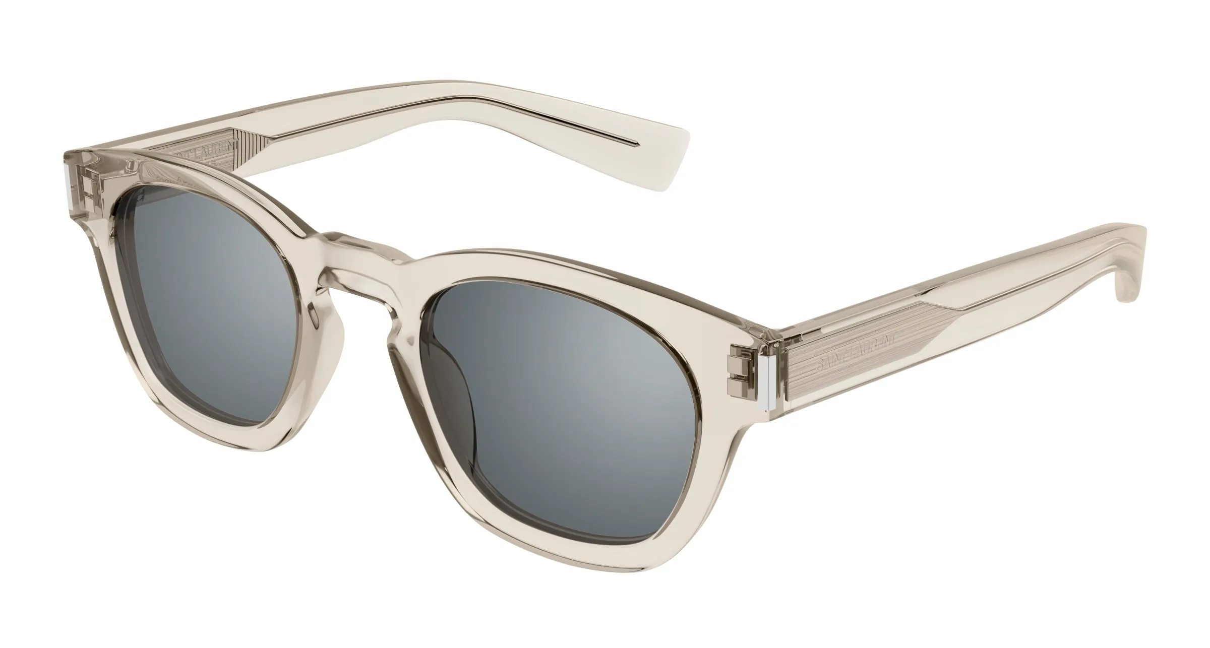 SAINT LAURENT SL 746 004 Occhiali da sole Acetato Beige Argento Rotonda - immagine 1