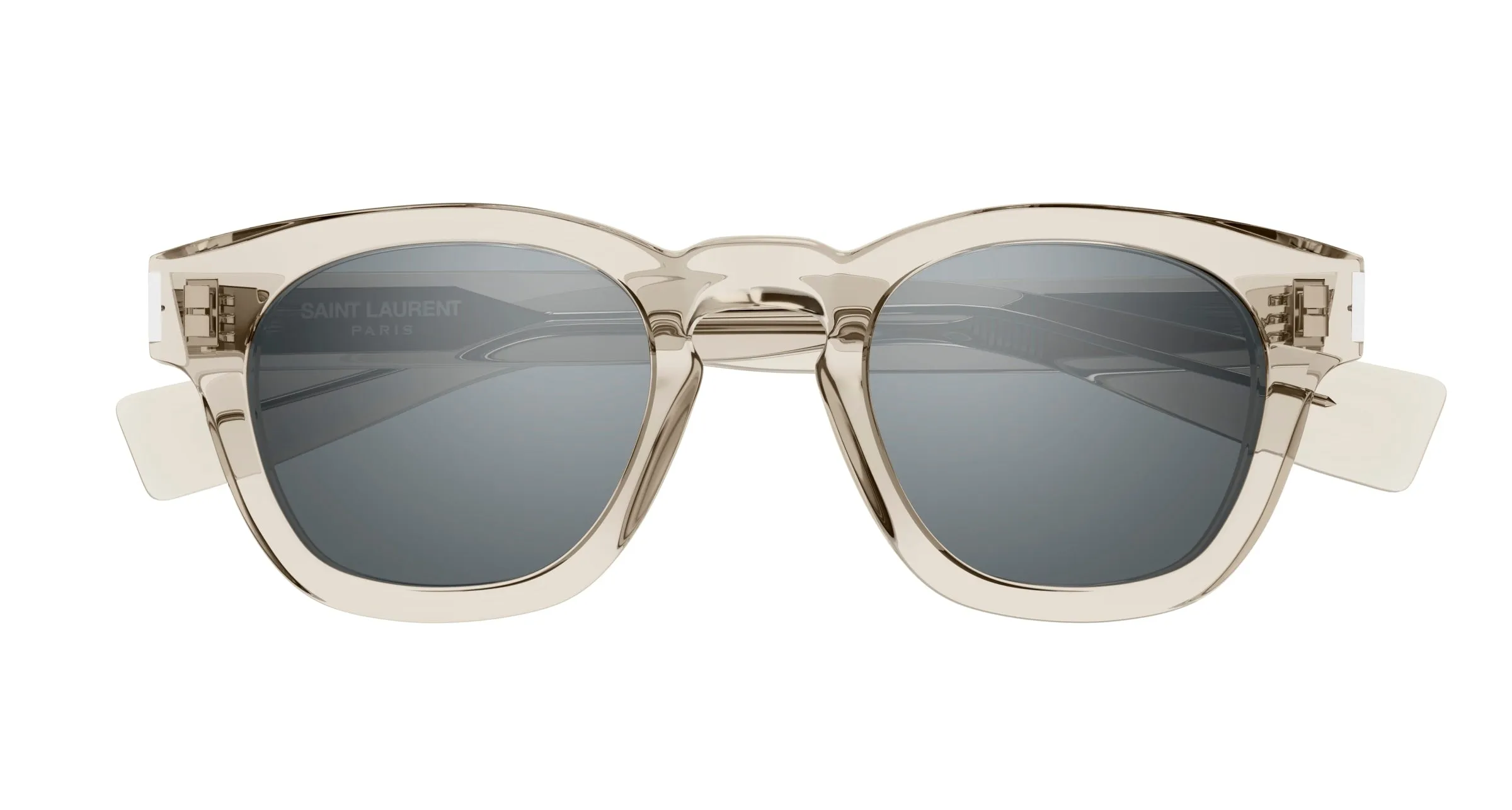 SAINT LAURENT SL 746 004 Occhiali da sole Acetato Beige Argento Rotonda - immagine 2