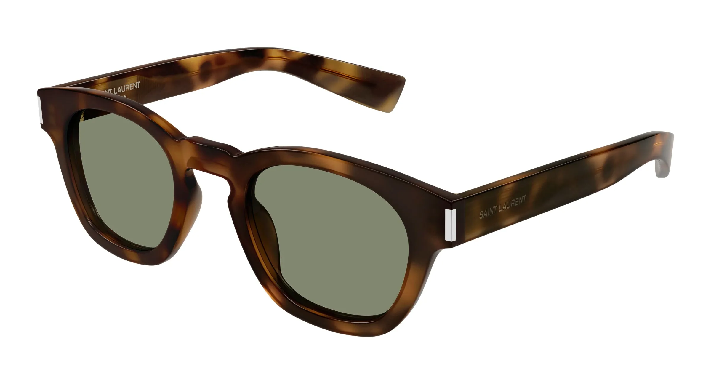 SAINT LAURENT SL 746 003 Occhiali da sole Acetato Havana Verde Rotonda - immagine 1