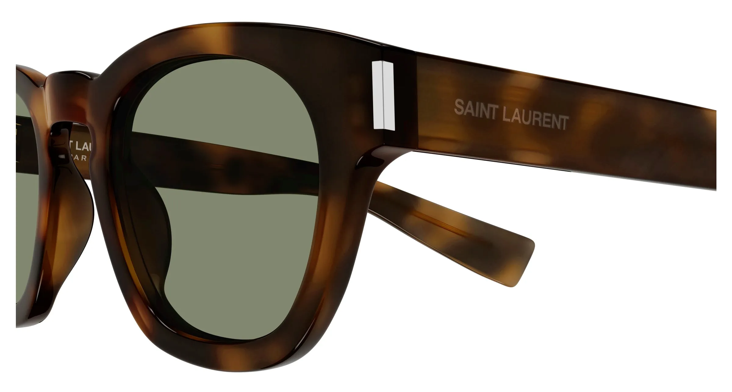 SAINT LAURENT SL 746 003 Occhiali da sole Acetato Havana Verde Rotonda - immagine 3