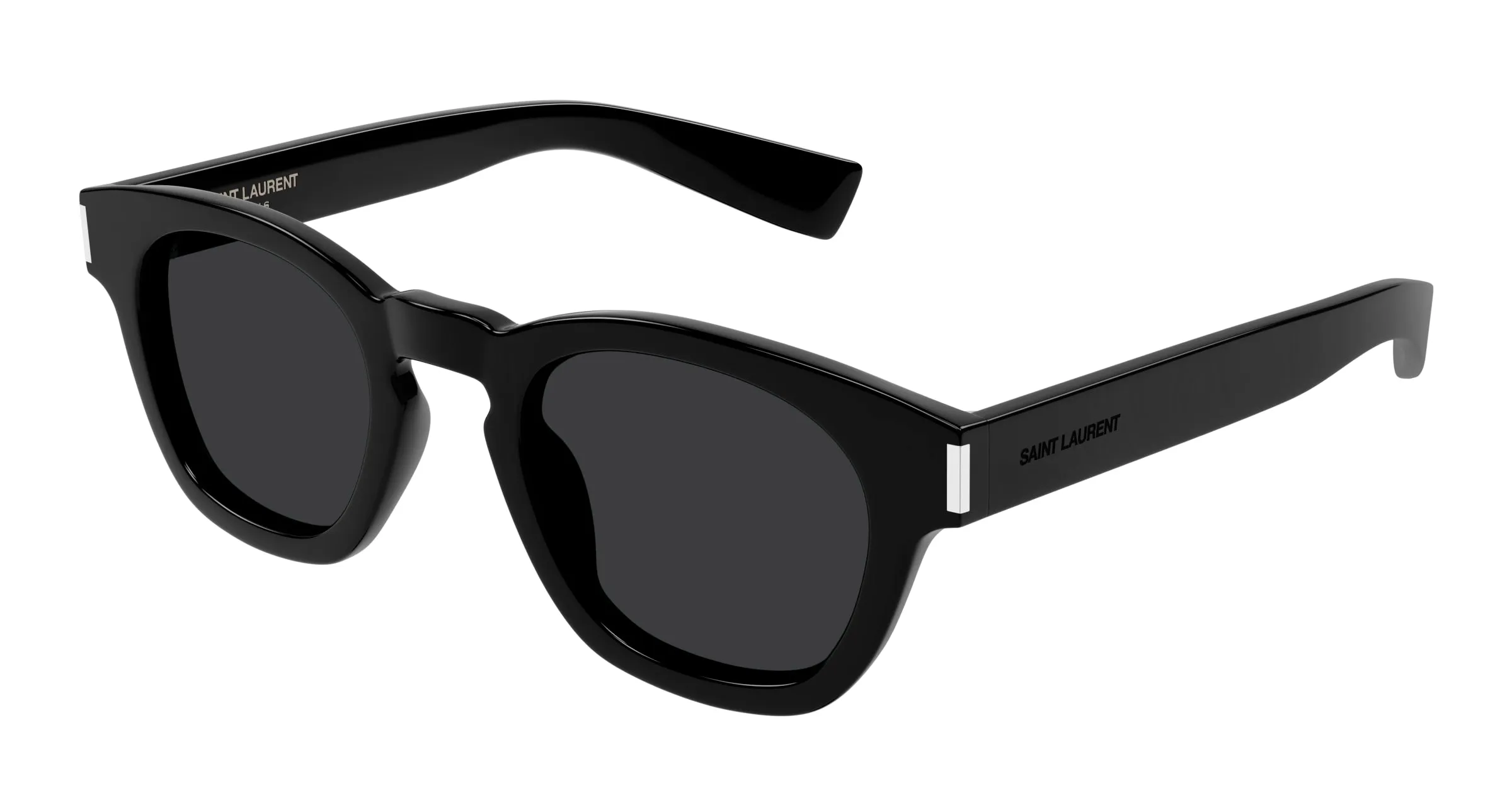 SAINT LAURENT SL 746 001 Occhiali da sole Acetato Nero Nero Rotonda - immagine 1